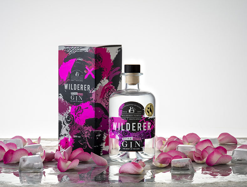 Wilderer Rose Water Gin Label and Packaging Design