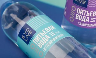 Packaging design for the Evolive brand of drinking water