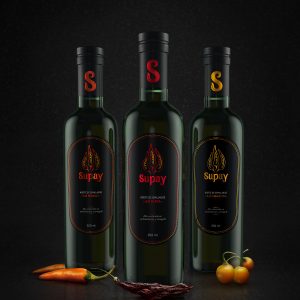 SUPAY packaging design for a Peruvian chili oil