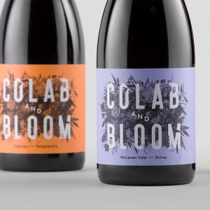 Colab and Bloom Wine Package Design