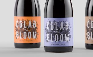 Colab and Bloom Wine Package Design