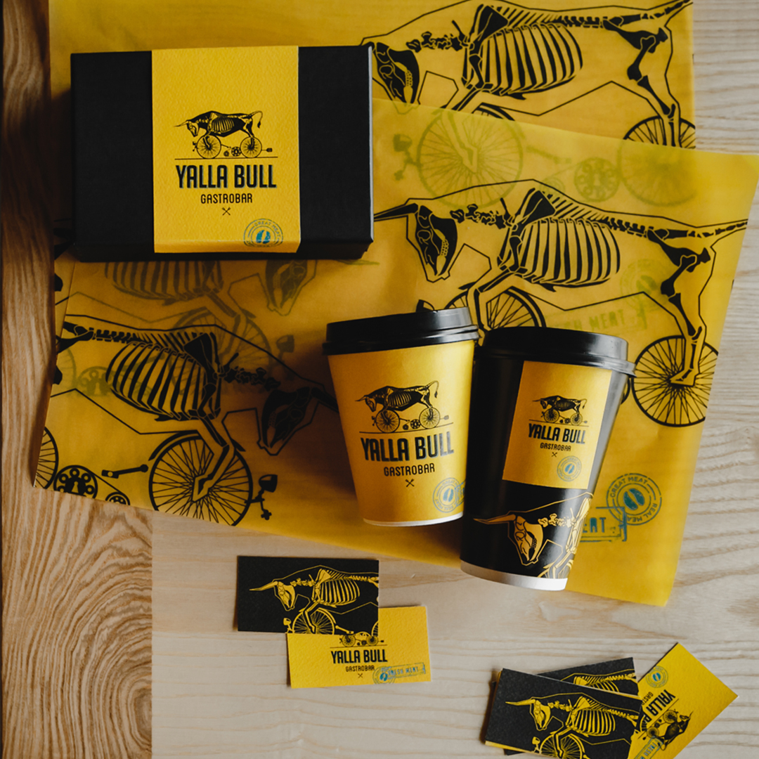 Identity and Packaging Design for Gastro Pub Yalla Bull