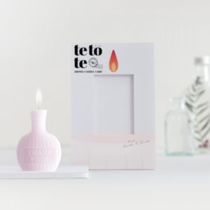 “tetote” is an unique message card with an aroma scented candle