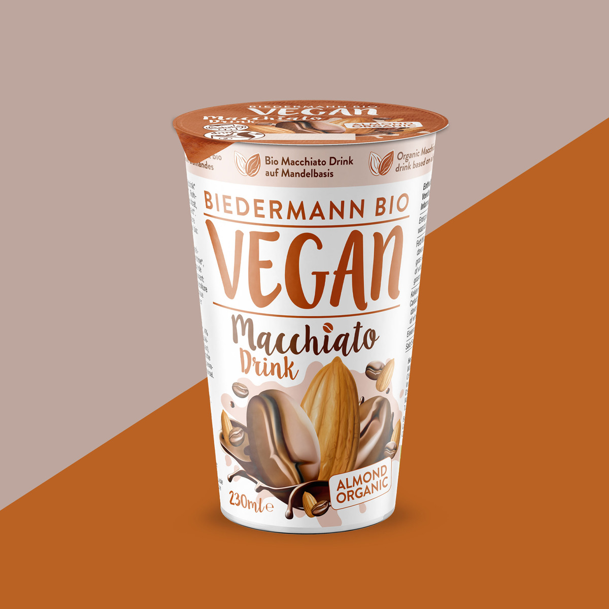 Packaging Design for Biedermann Bio Vegan, Macchiato Drink