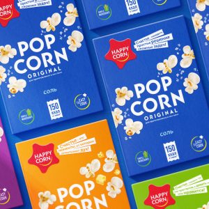 Redesign of the Popcorn Package Design Happy Corn
