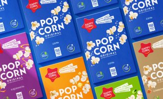 Redesign of the Popcorn Package Design Happy Corn