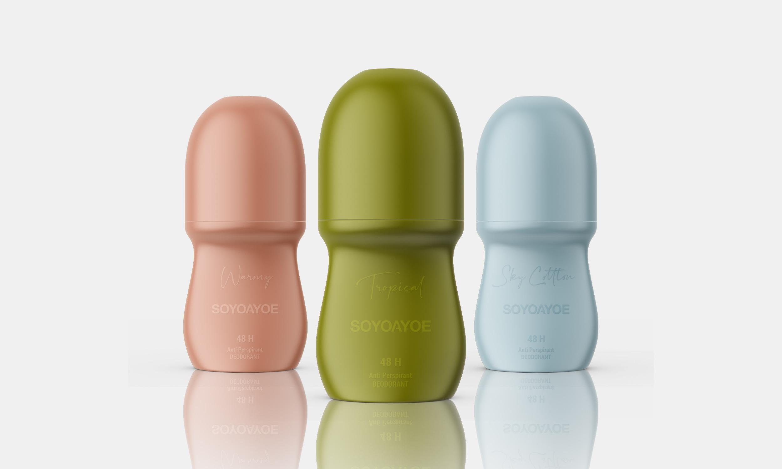 Widarto Impact Makes Luxurious Unique Colors Deodorant Packaging Design for Soyoayoe