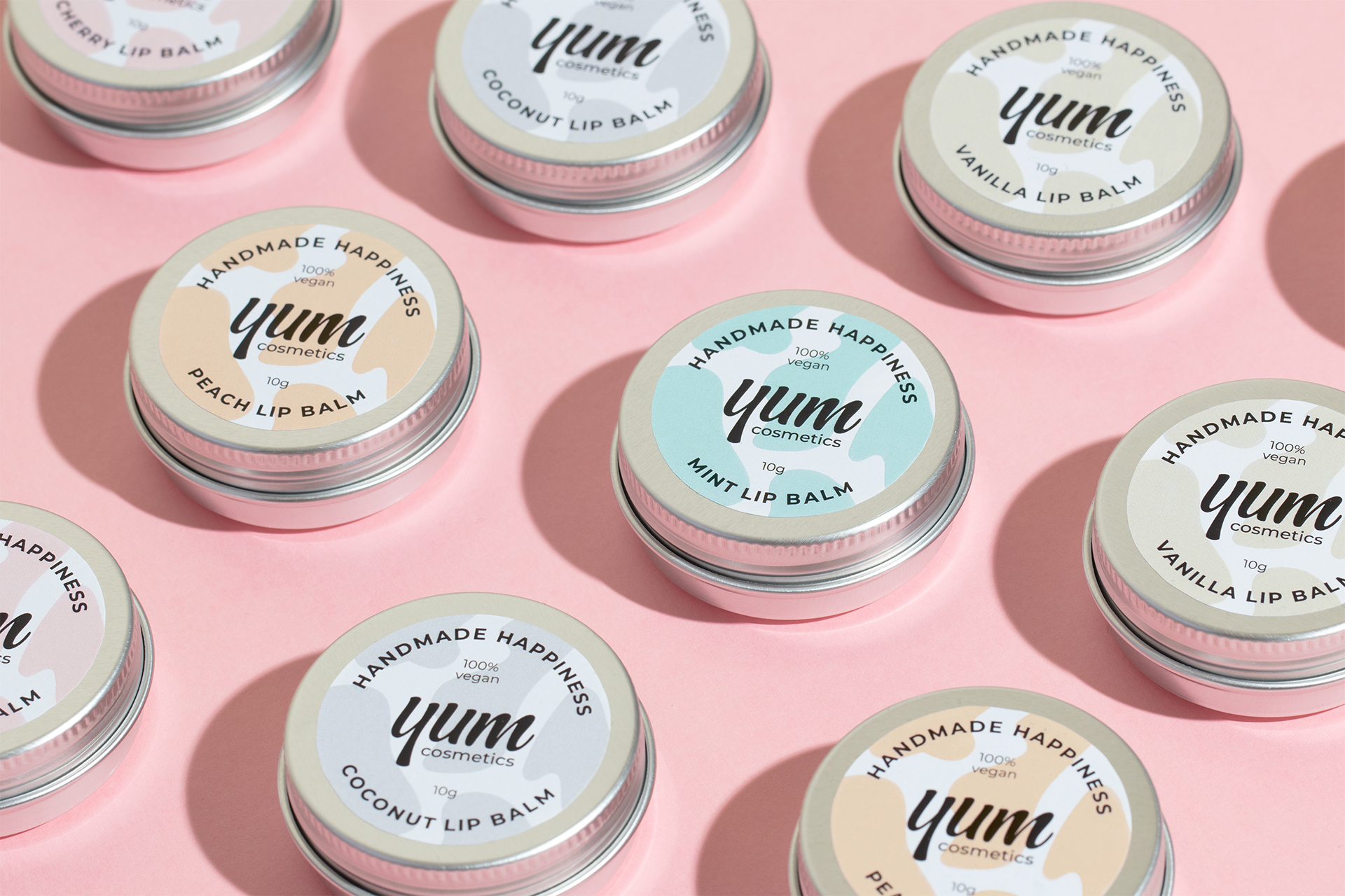 Yum Cosmetics Vegan Skincare Packaging by Alexandra Necula