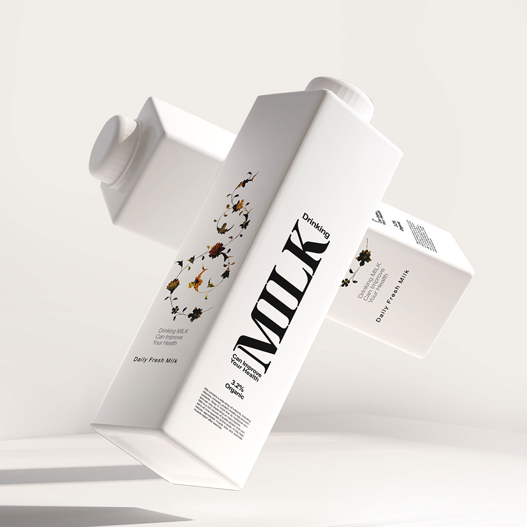 Taha Fakouri Creats New Milk Packaging Design Concept