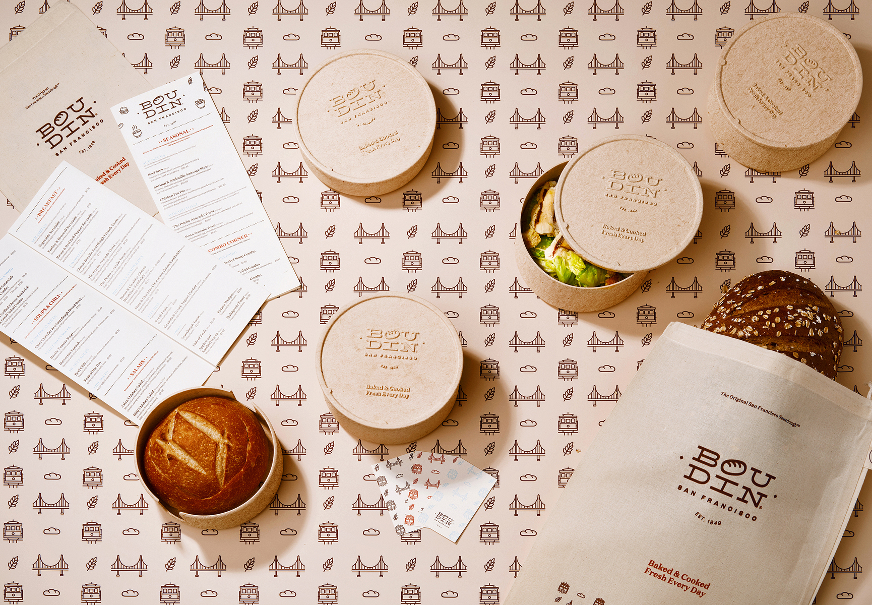Boudin SF—Plastic Free Food Packaging by Yi Mao, ArtCenter College of Design