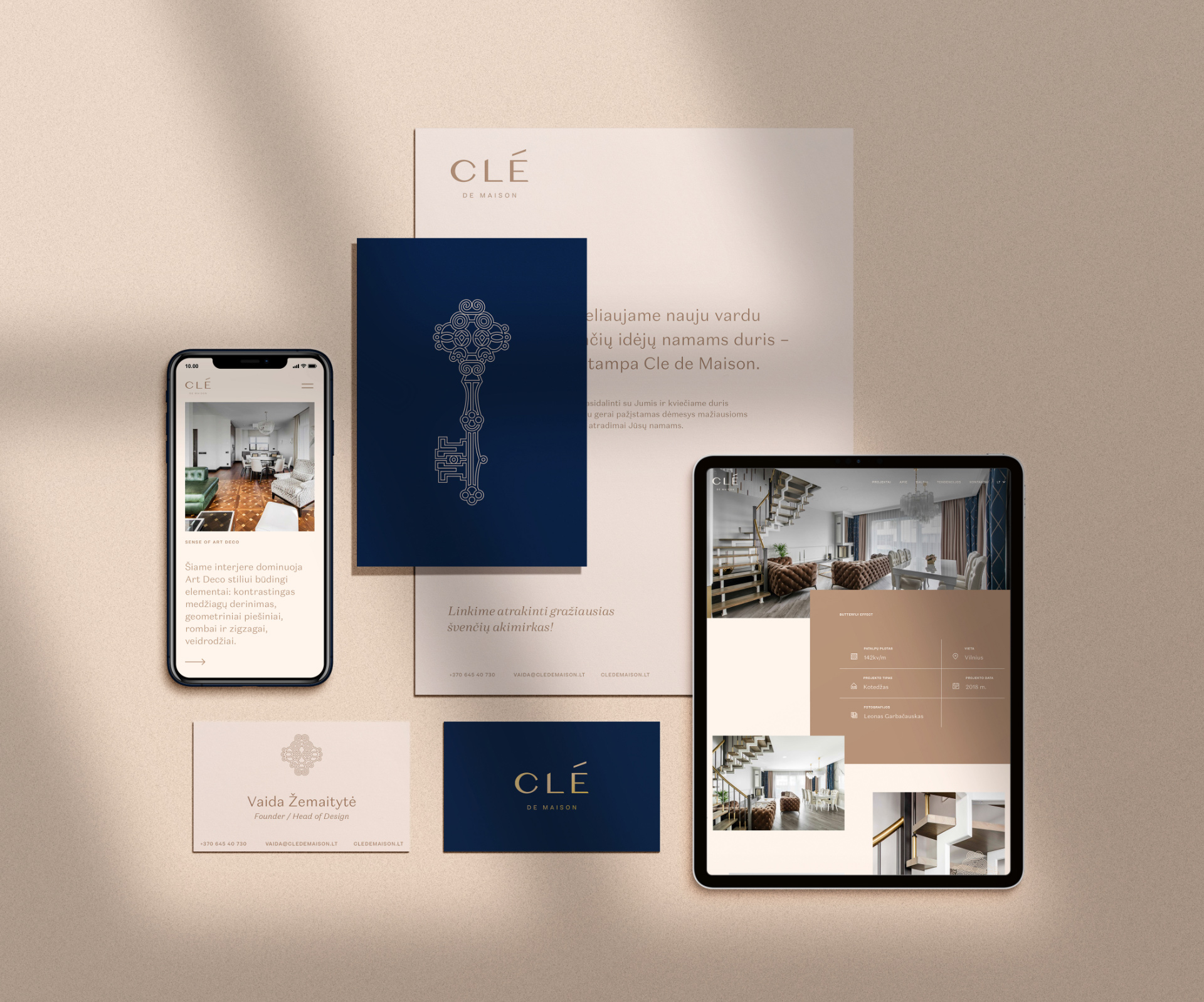 Clé de Maison – luxurious interior design studio branding