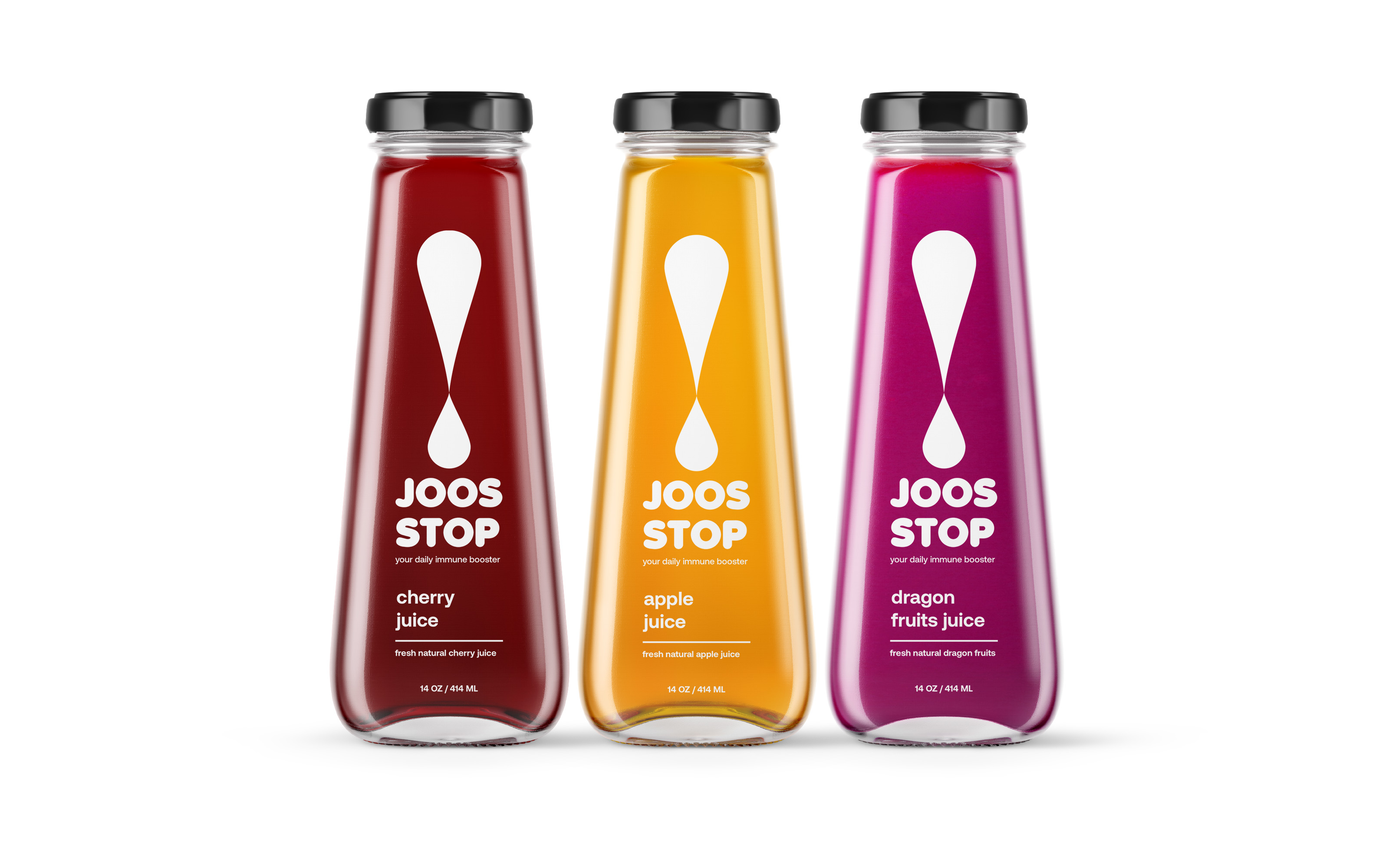 Widarto Impact Designing Logo and Packaging for Joos Stop! Juices Drink