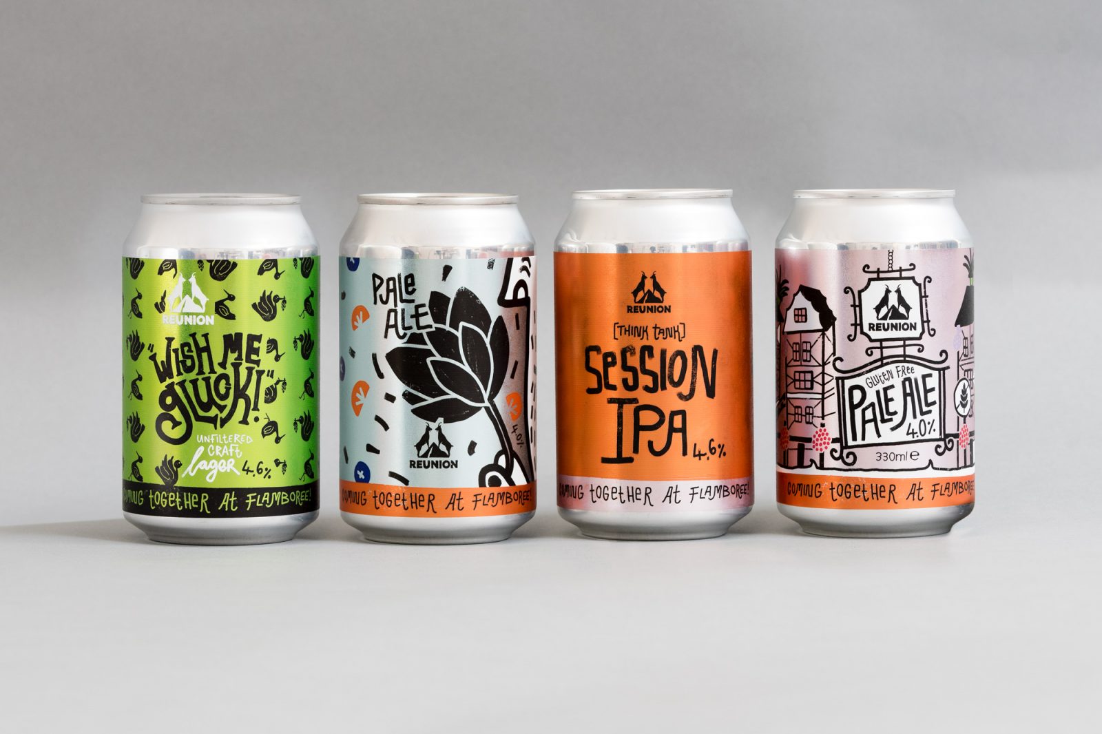 In-Store Exclusive Reunion Ales x Flamboree! Collaboration Cans by SAINT Design