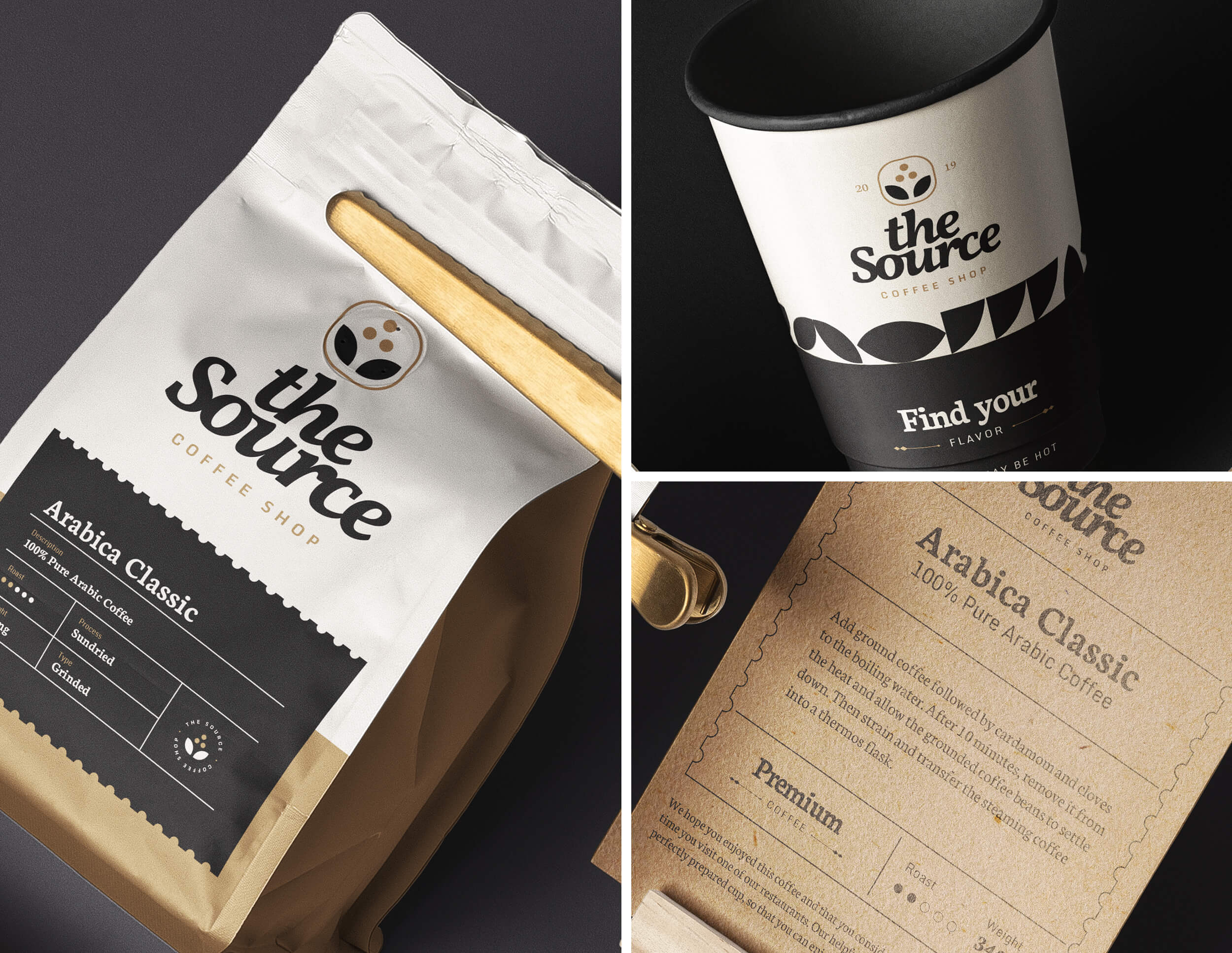 The Source Coffee Shop Brand Identity World Brand Design