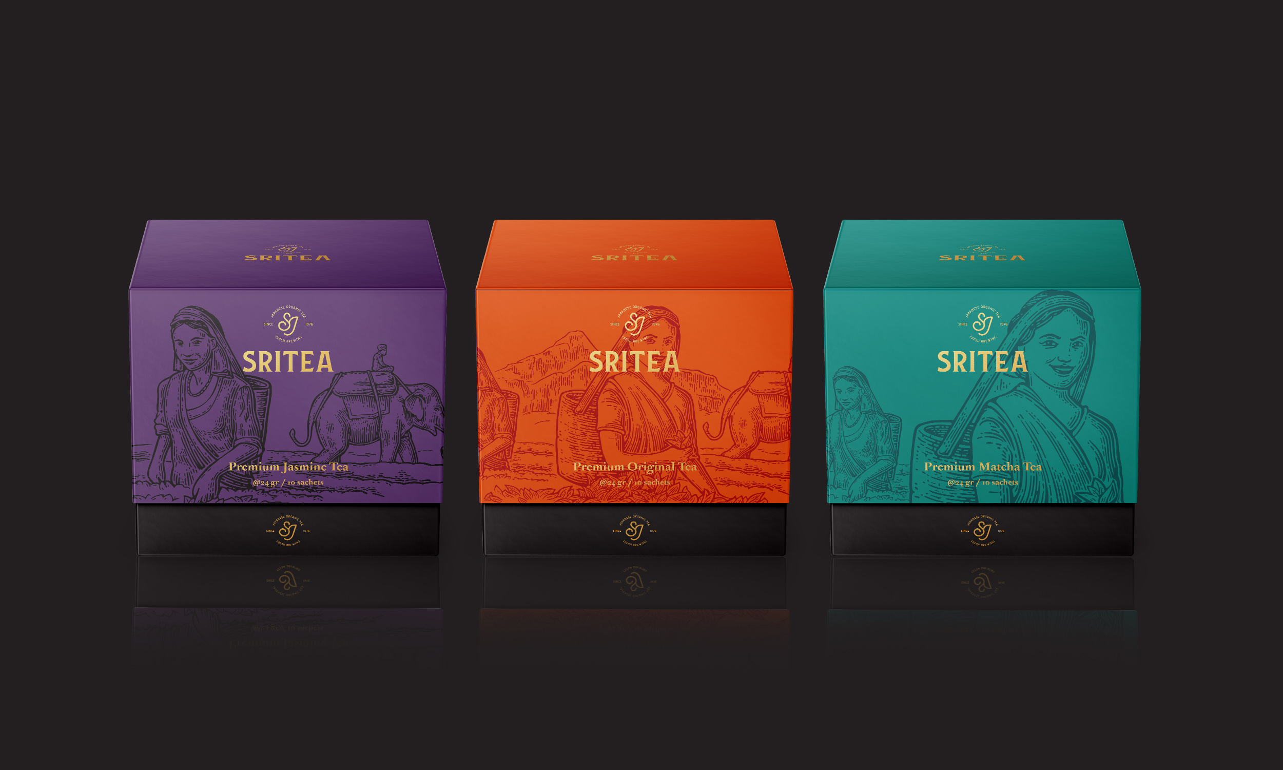 SriTea Premium Tea Packaging Design