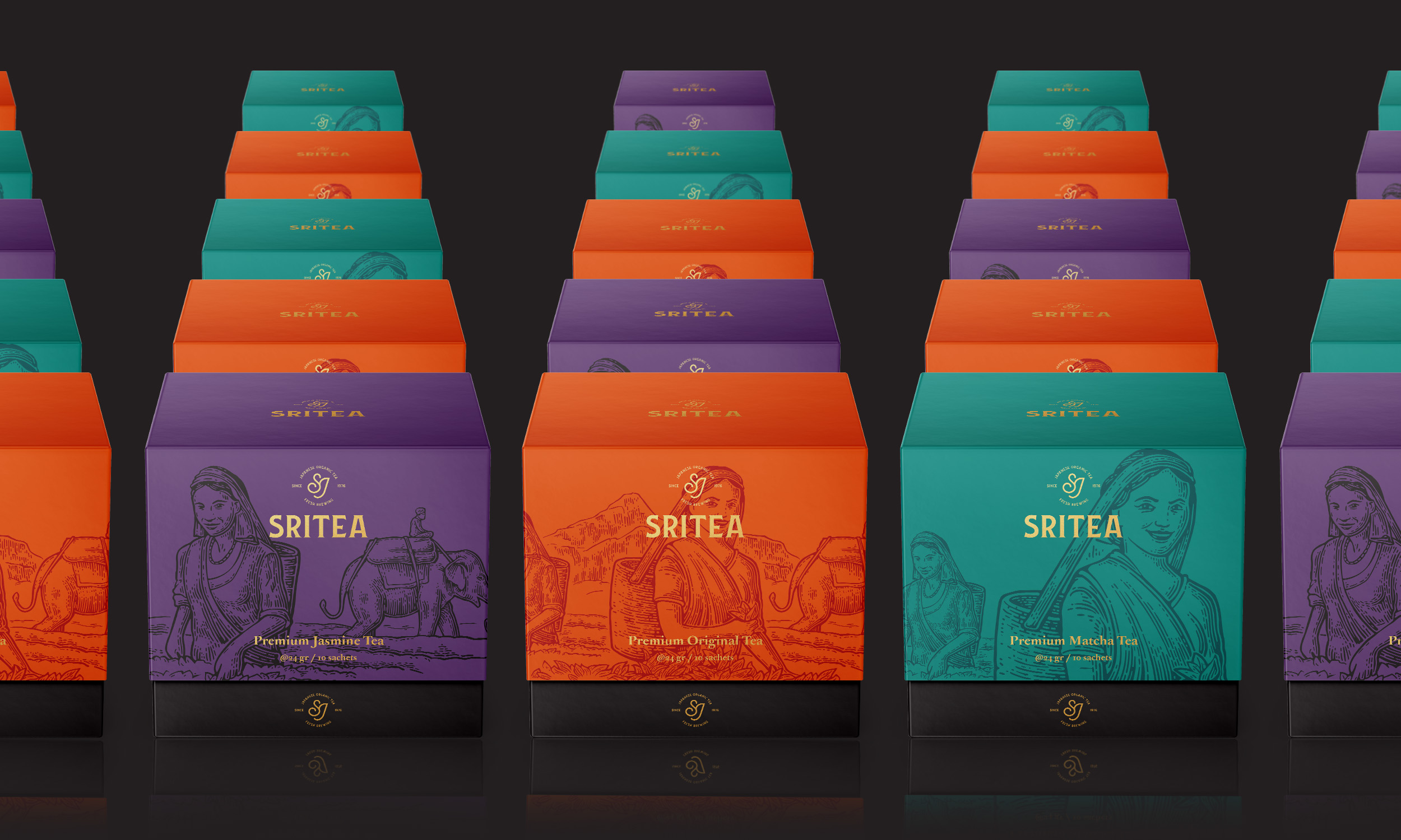 SriTea Premium Tea Packaging Design | LaptrinhX