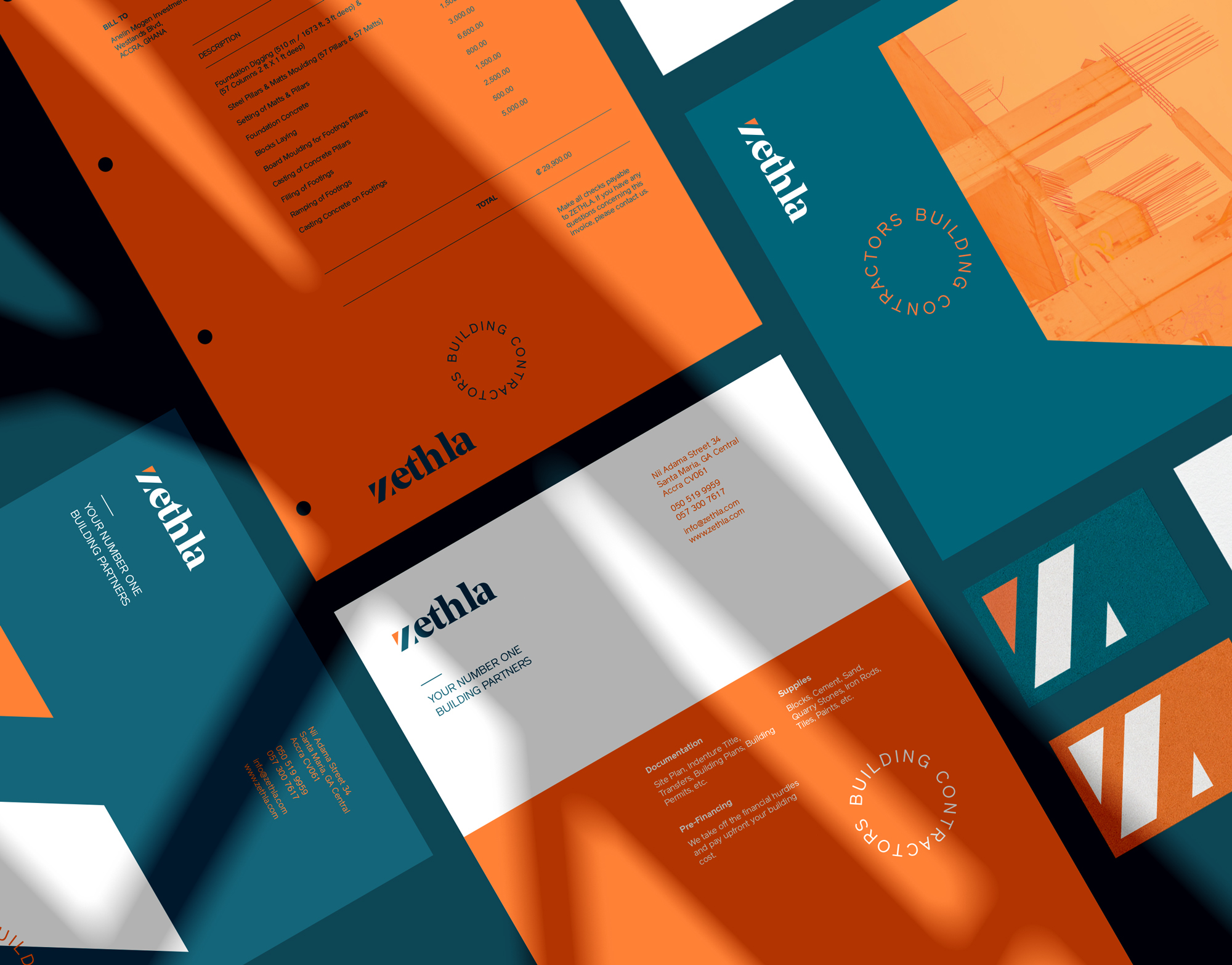 Zethla Building Contractors Brand Identity Design World Brand Design