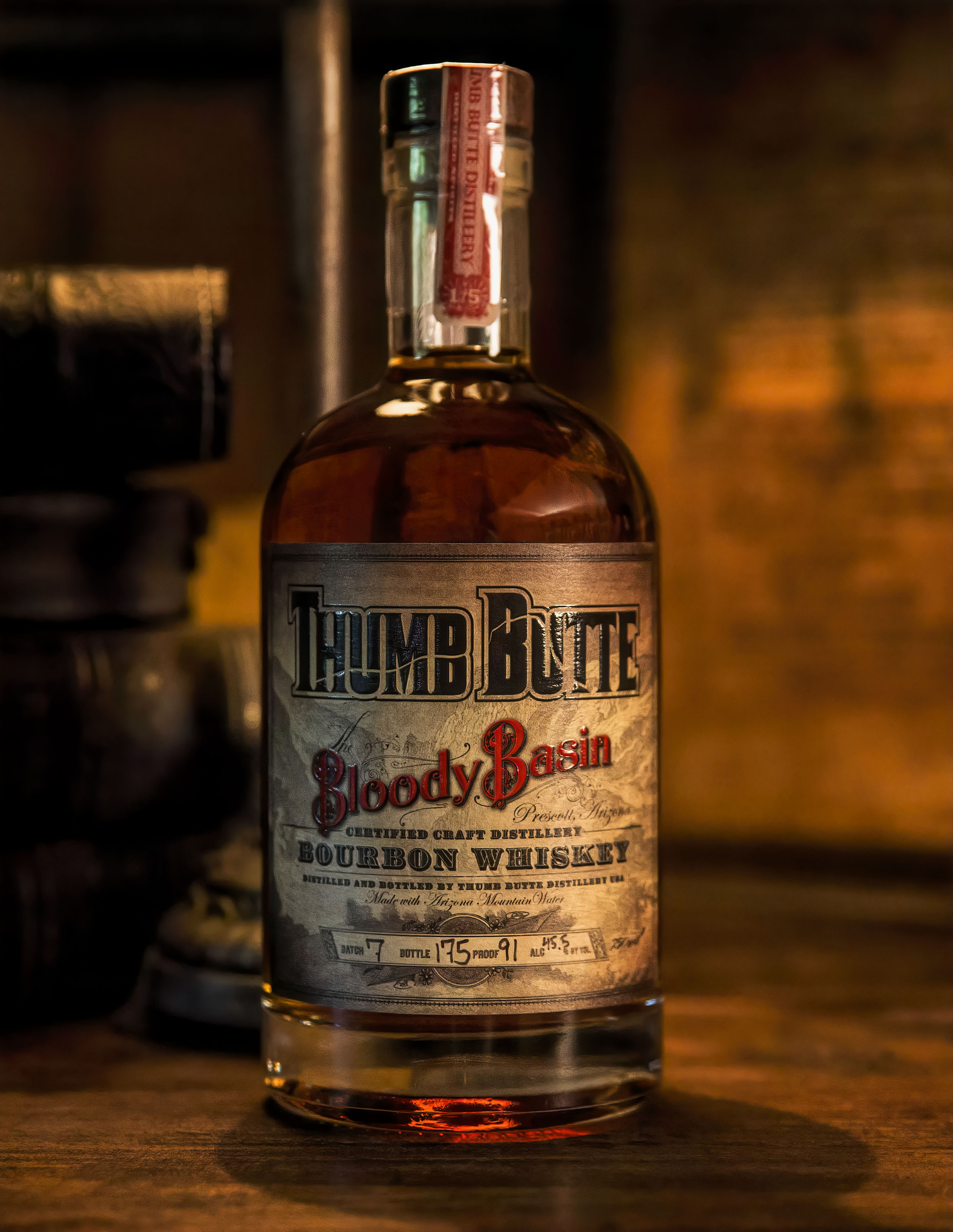 Label Design for Thumb Butte Distillery’s Bloody Basin Bourbon Whiskey