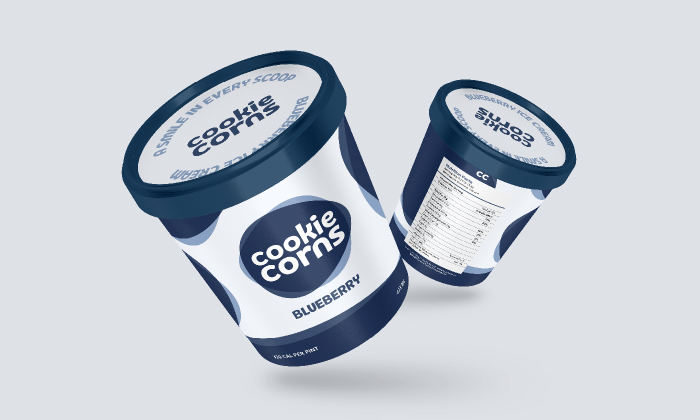 Cookie Corns Ice Cream Packaging Design