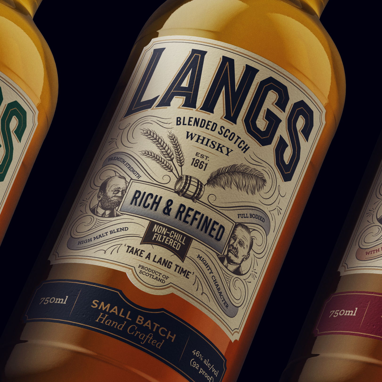Langs Blended Scotch Whisky Rebrand by Fun Agency