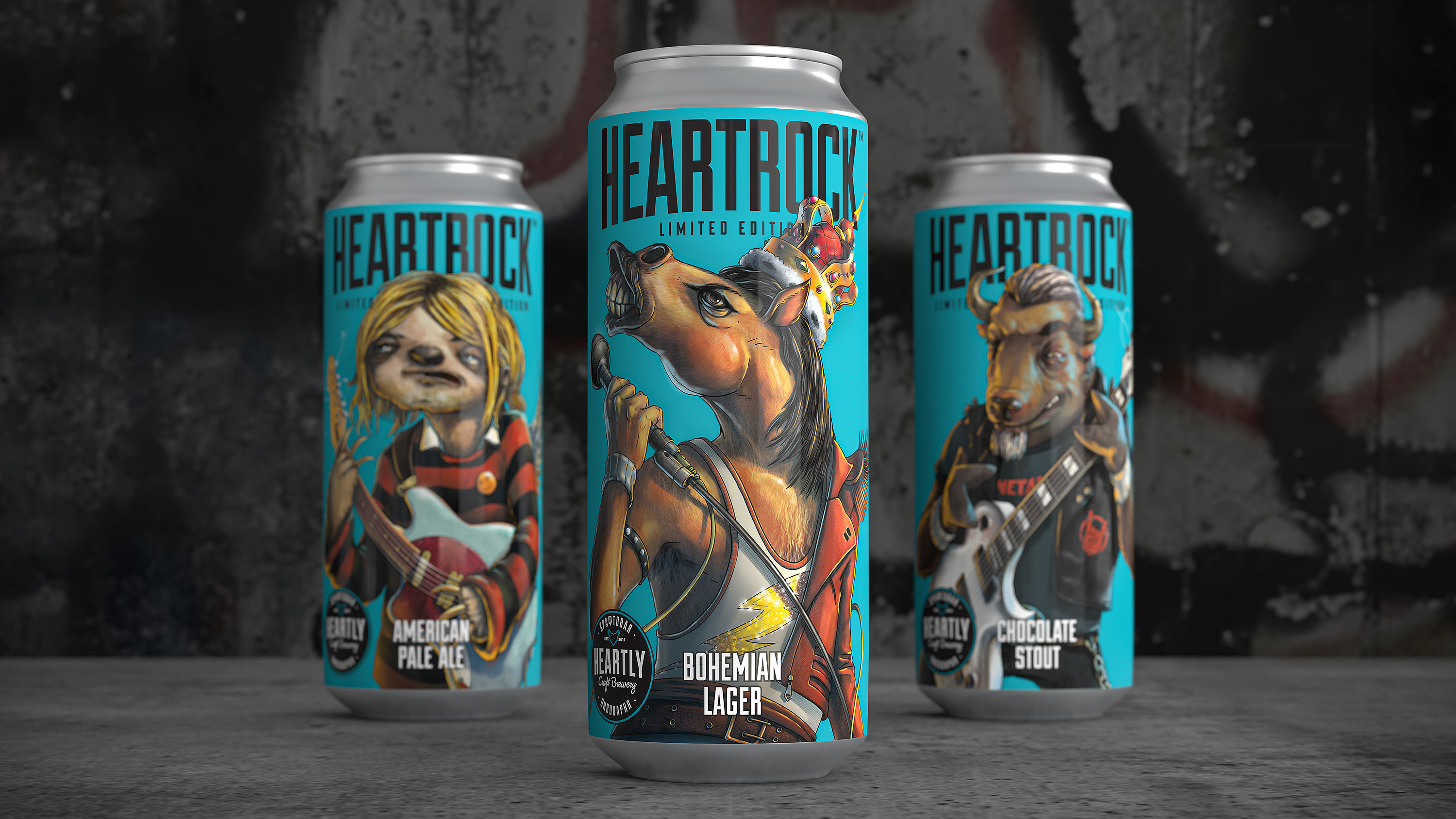 Limited Heartrock Beer Packaging Design