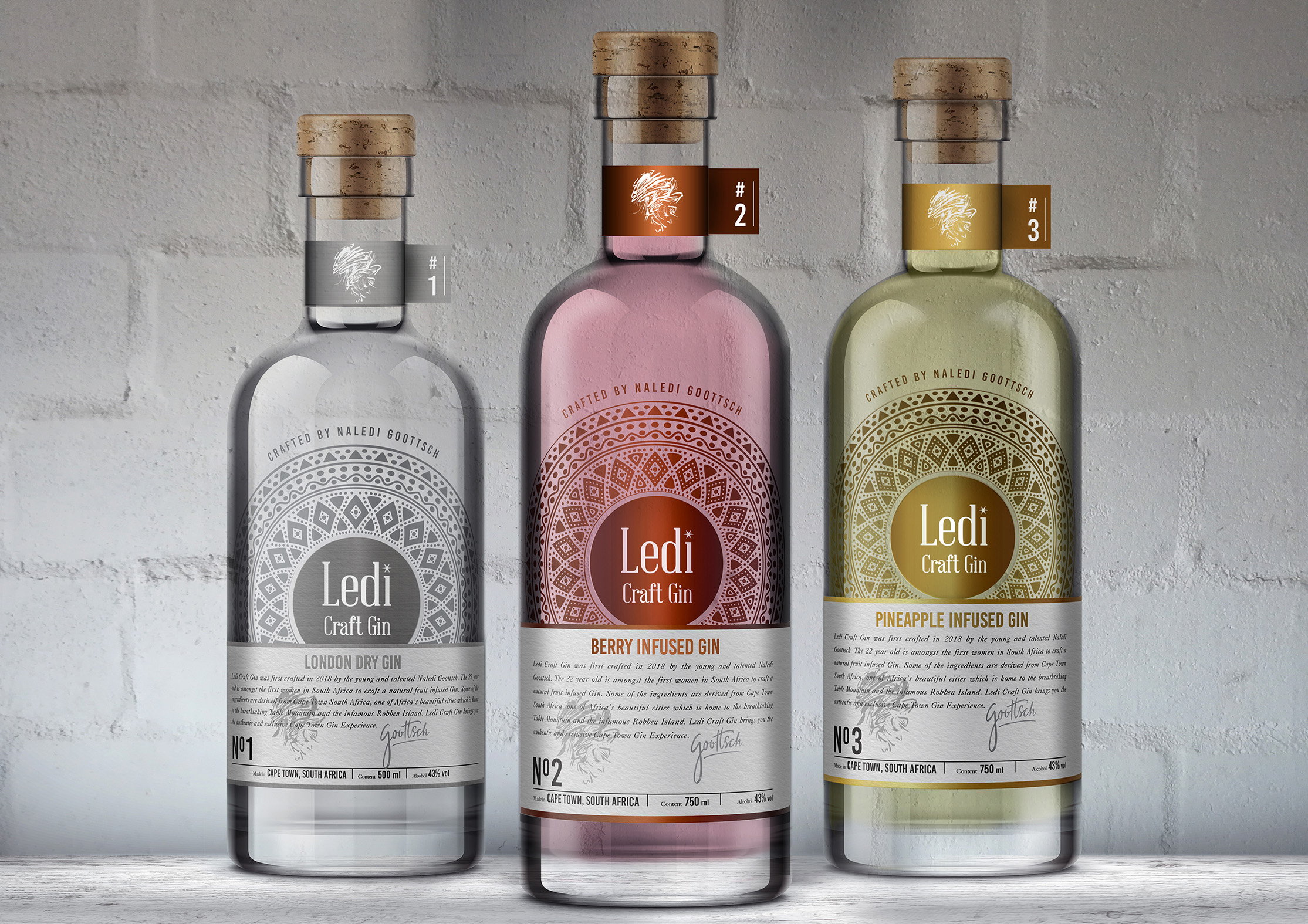 Todd Anderson Creates Branding and Packaging Design for Ledi Craft Gin
