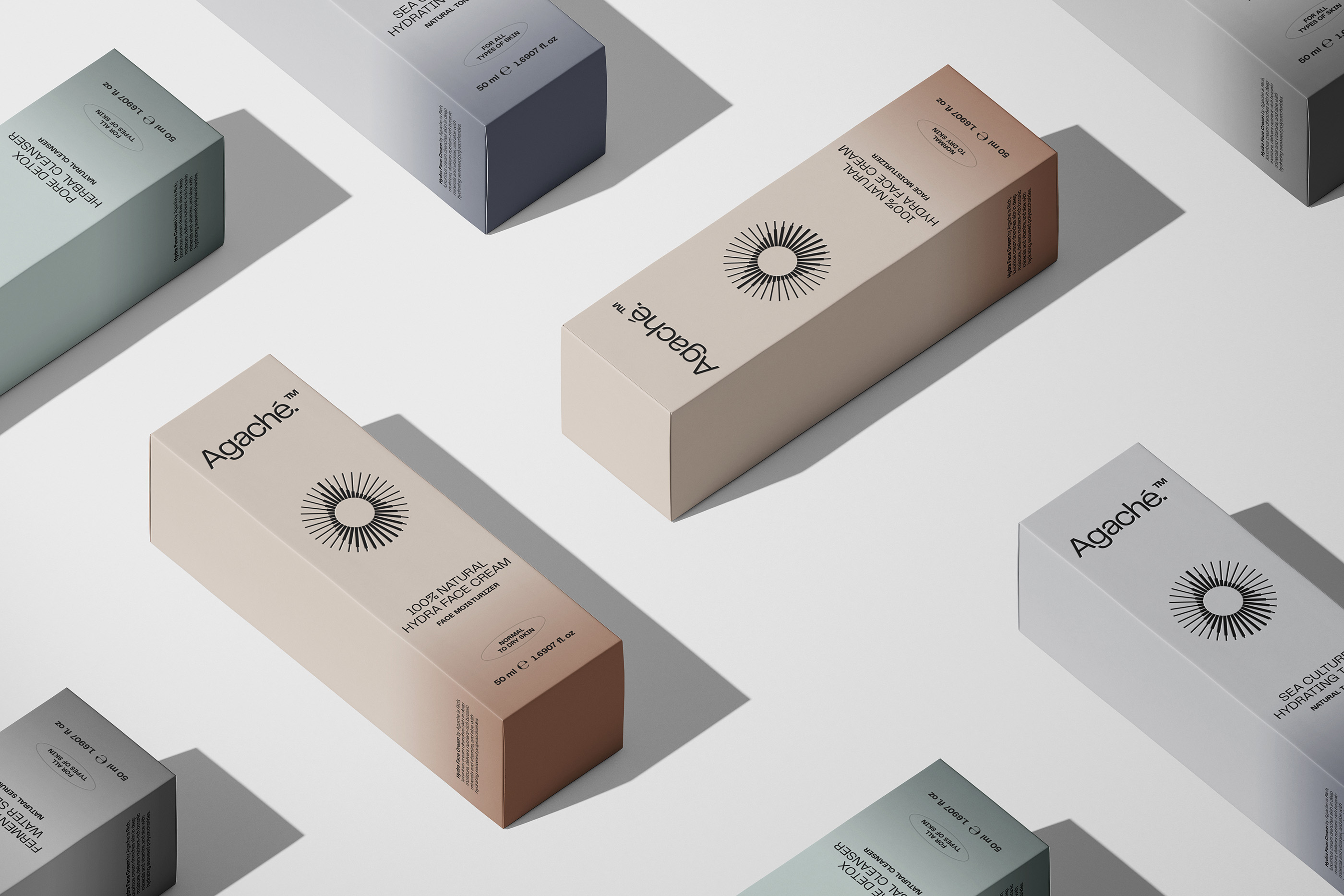 Alphamark Designs New Brand Identity System for Agache Skincare