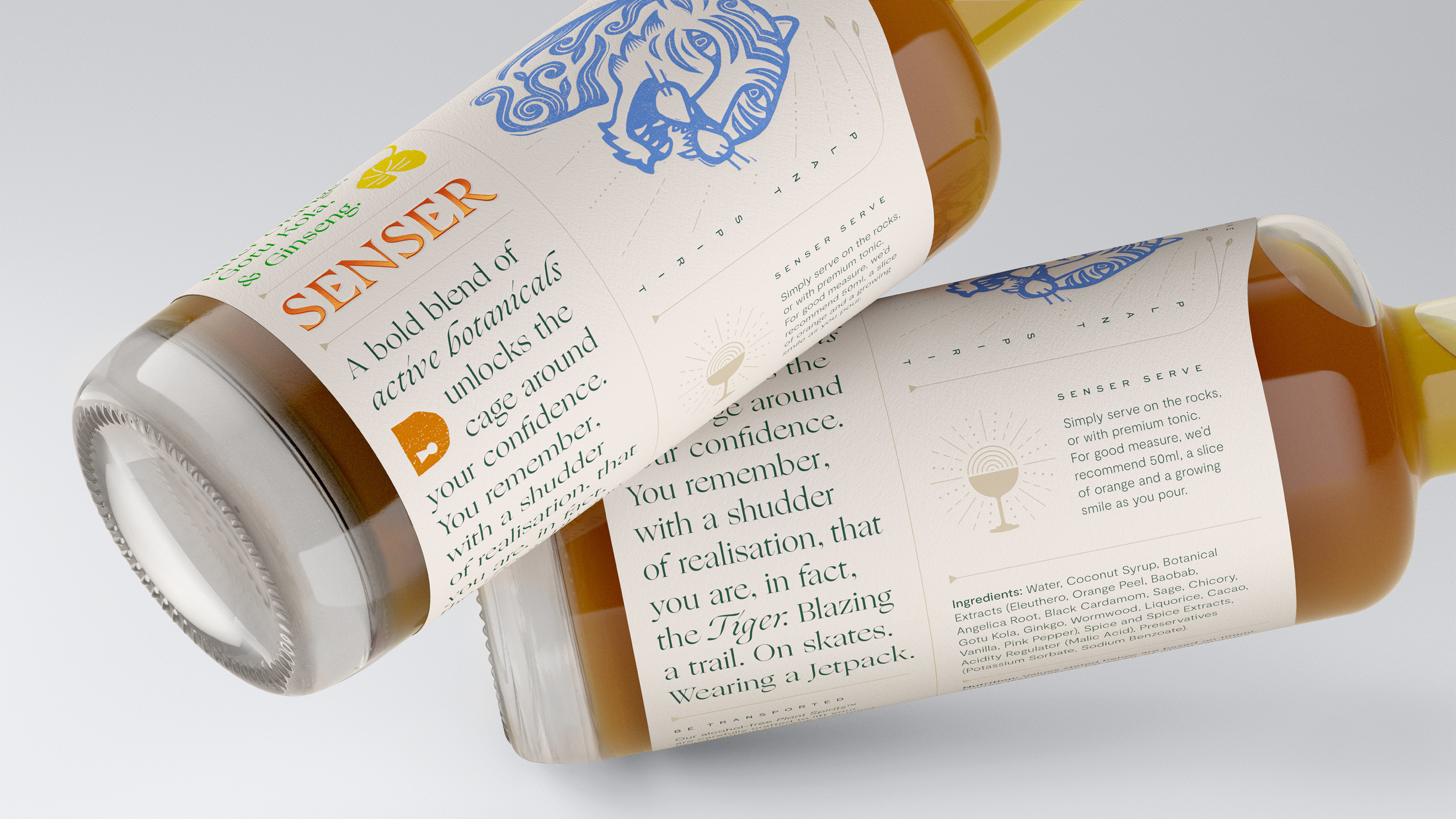 Brand and Packaging Design for New Plant-Based Spirit by Magpie Studio