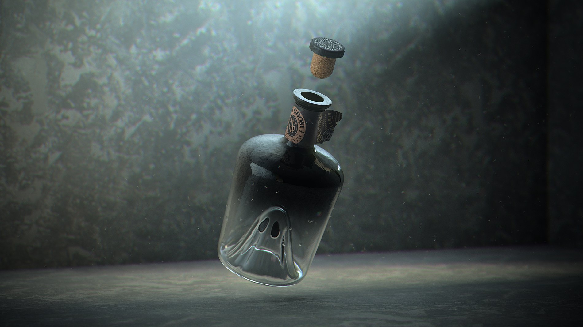 Happy Ghost Packaging Design Concept for Rum Created by Pavla Chuykina