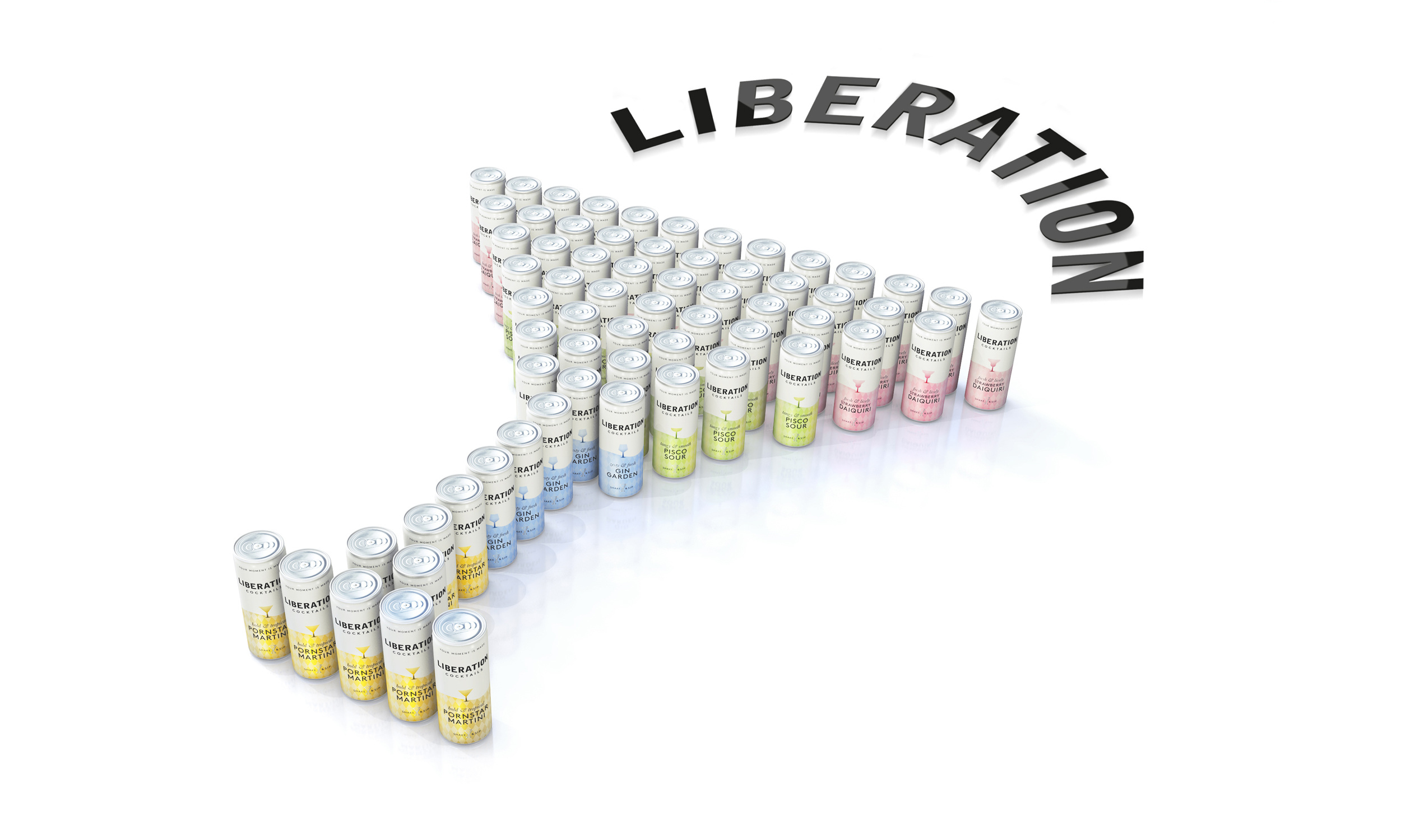 Liberation Cocktails Rebranded by Popp Studio