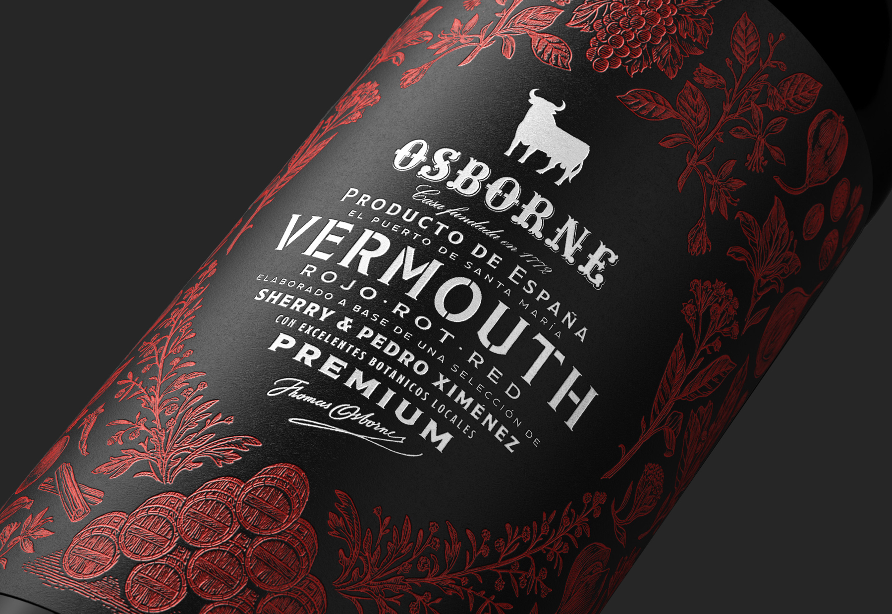 Vermouth Osborne Packaging designed by Moruba
