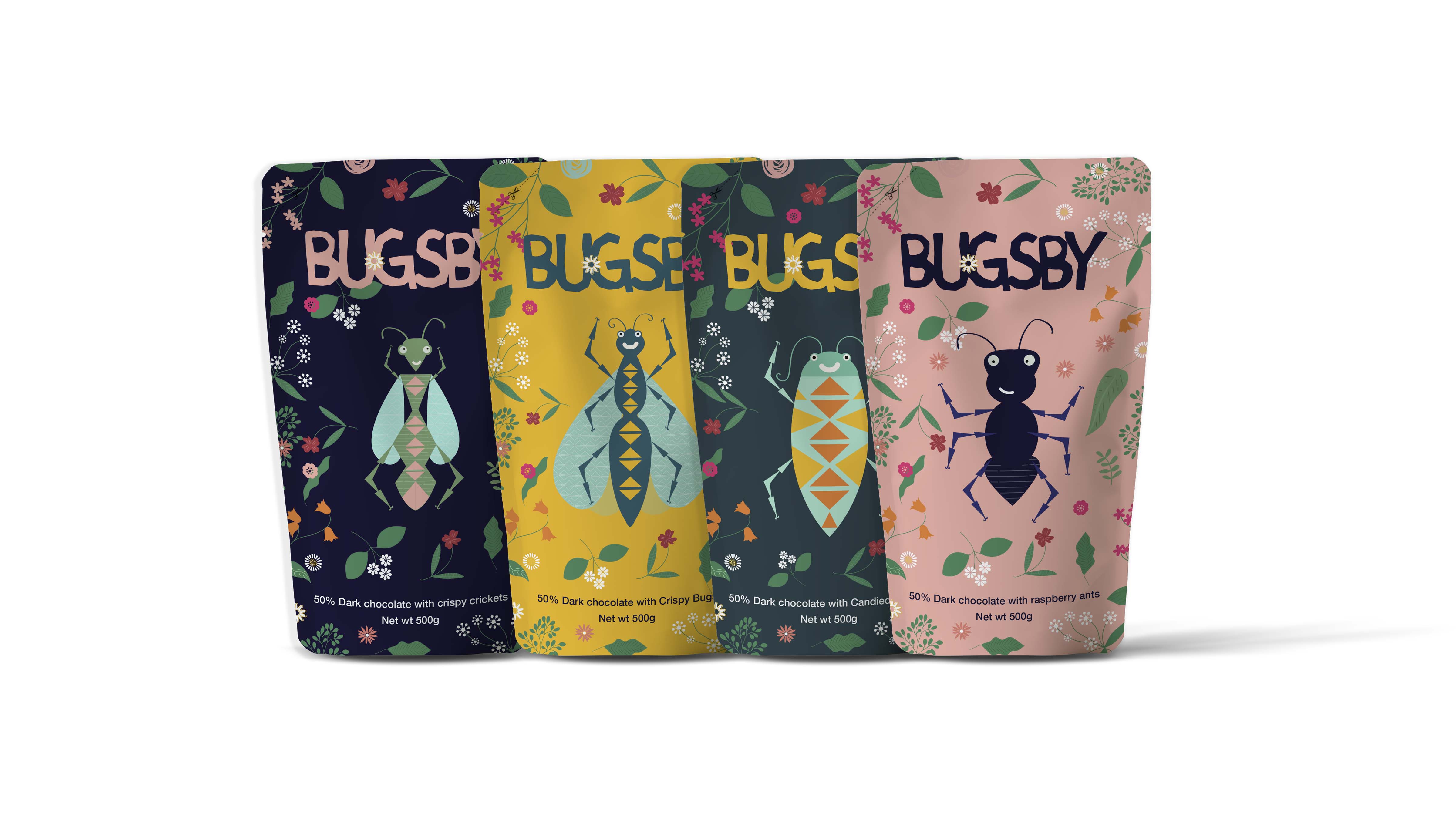 Bugsby Entomophagy Chocolate Packaging Design by Nandita Menon