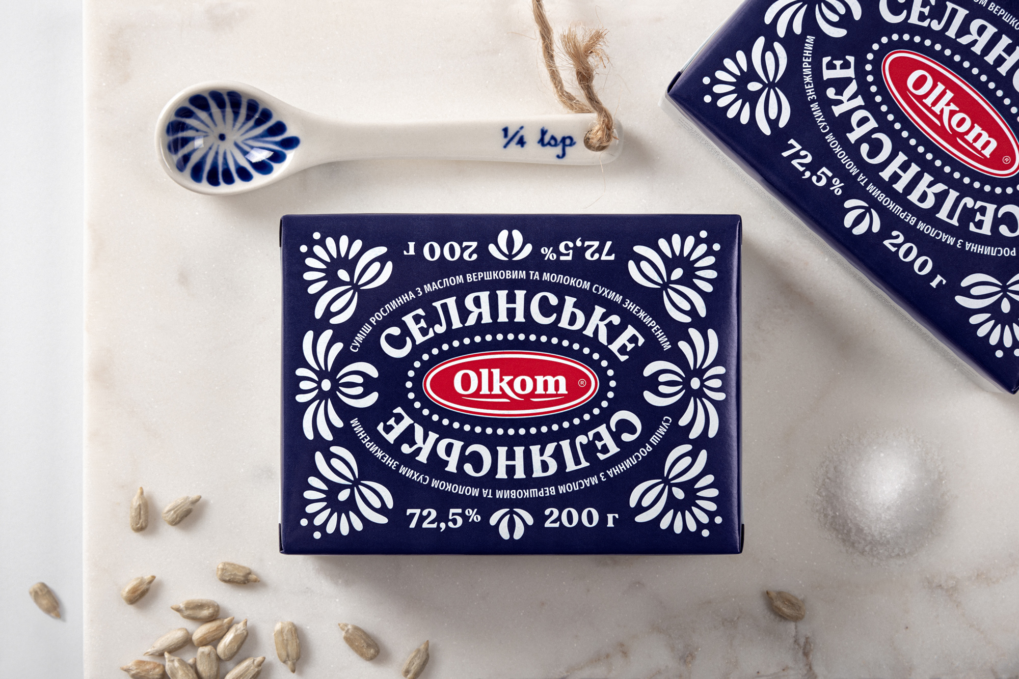 Branding and Packaging Design for Olkom, Ukrainian’s Famous Sunflower Oil-Based Spreads by Gutsulyak.Studio