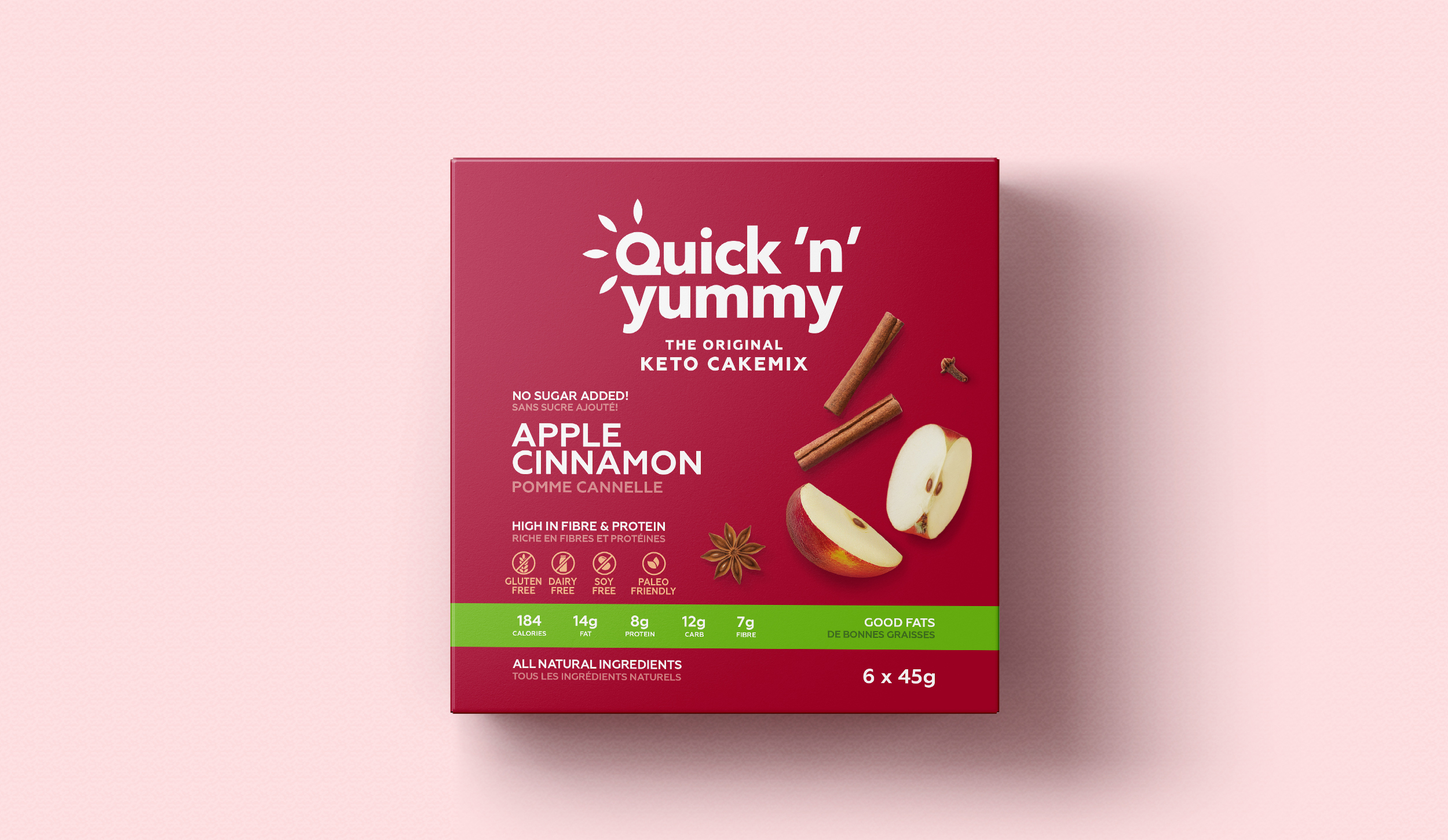 Packaging Design for the Canadian Quick’n’Yummy Keto Products Created by PG Brand Reforming