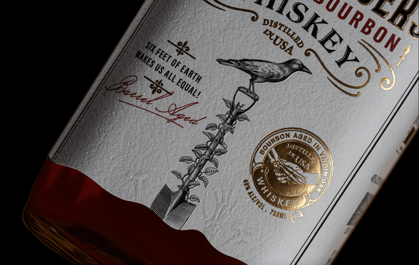 ThinkBold! Create Gravediggers Kentucky Bourbon Packaging Label Design