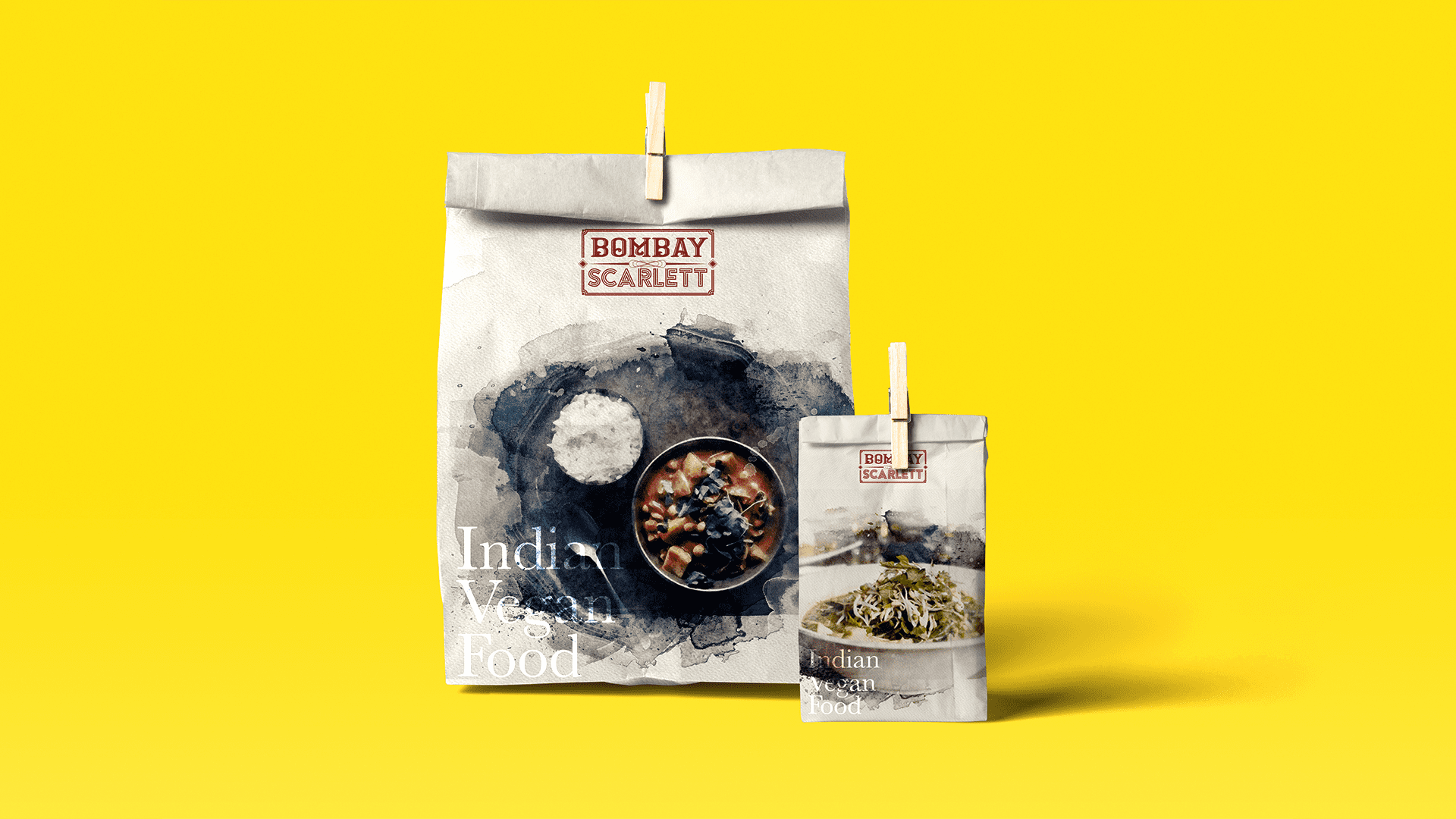 Vighnesh Dudani Creates Bombay Scarlett Takeaway Kitchen Branding