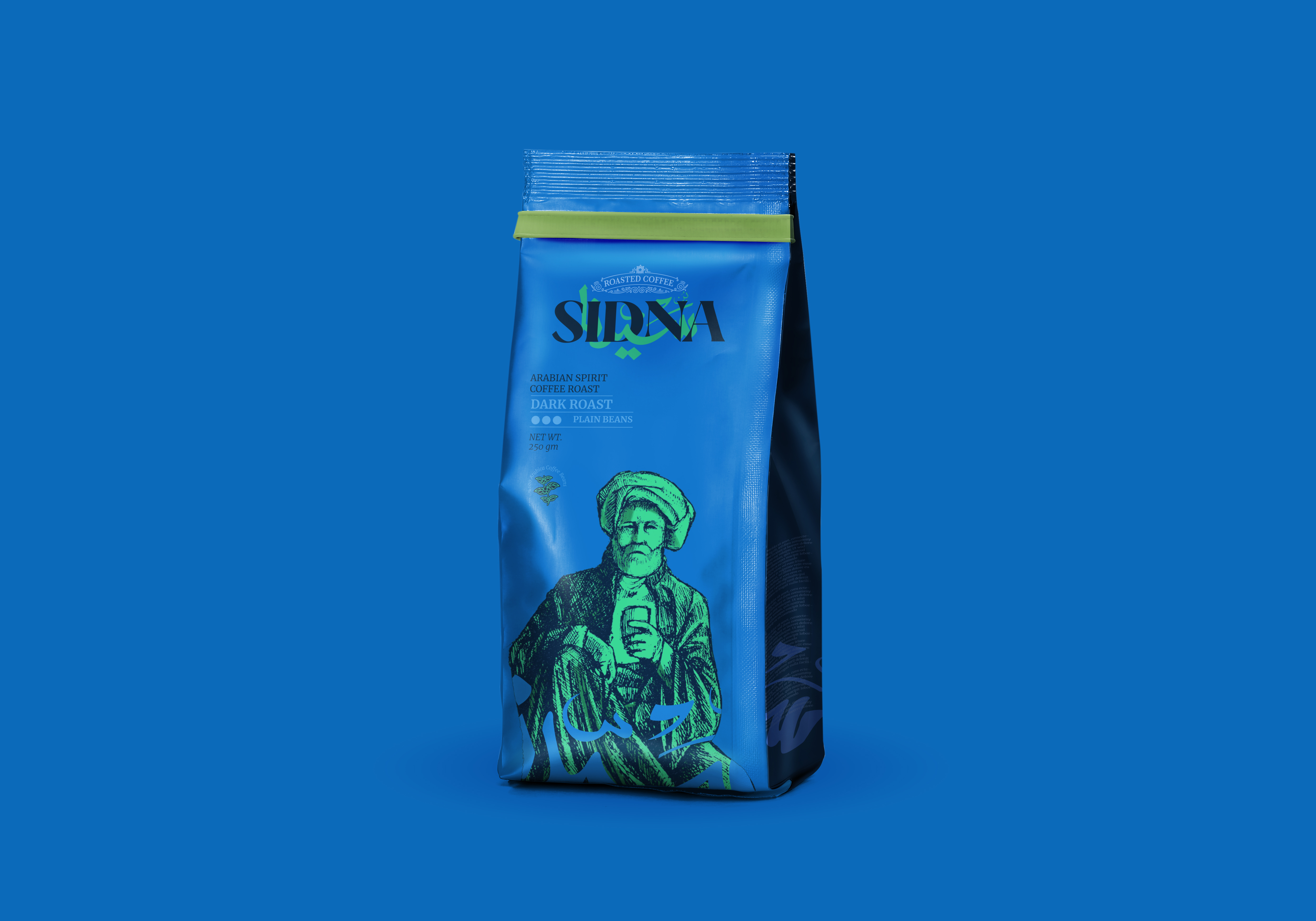 Sheikh Branding Design Concept for Sidna Coffee Packaging Design