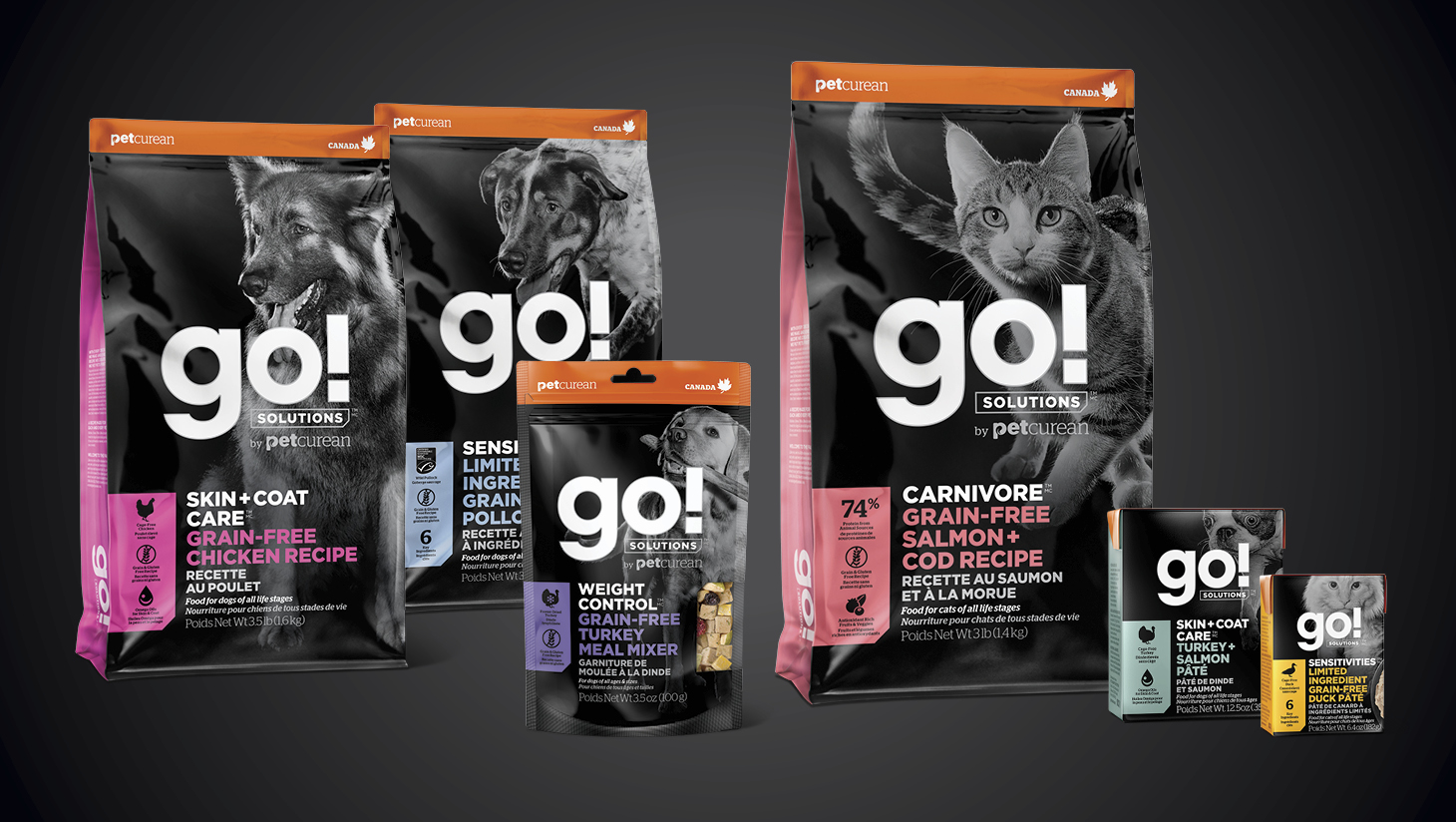 Subplot Design Inc and Petcurean Cook Up New Packaging for Go! Solutions