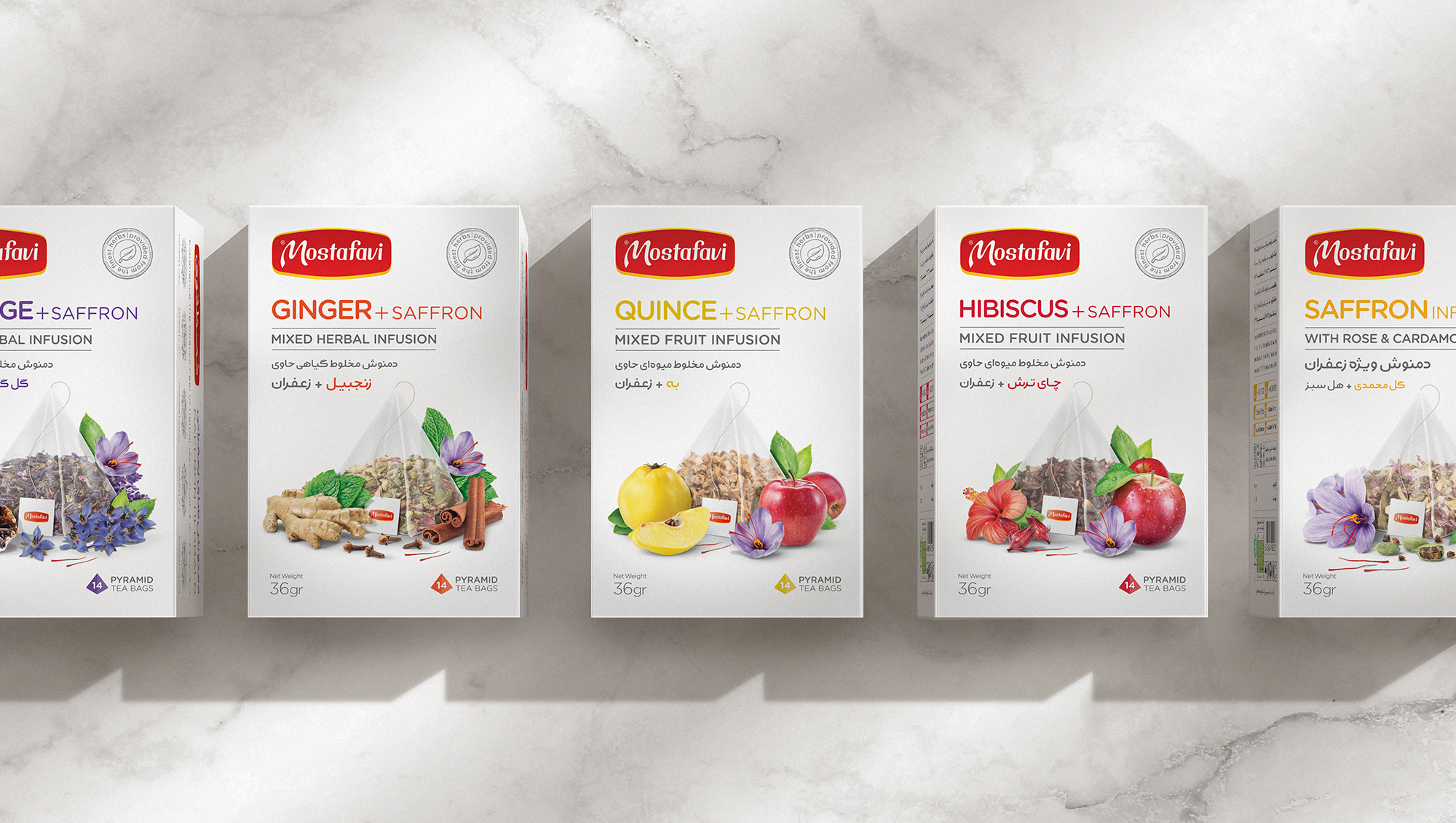 Jahat Creative Studio Creates New Packaging Design For Mostafavi Herbal Teas