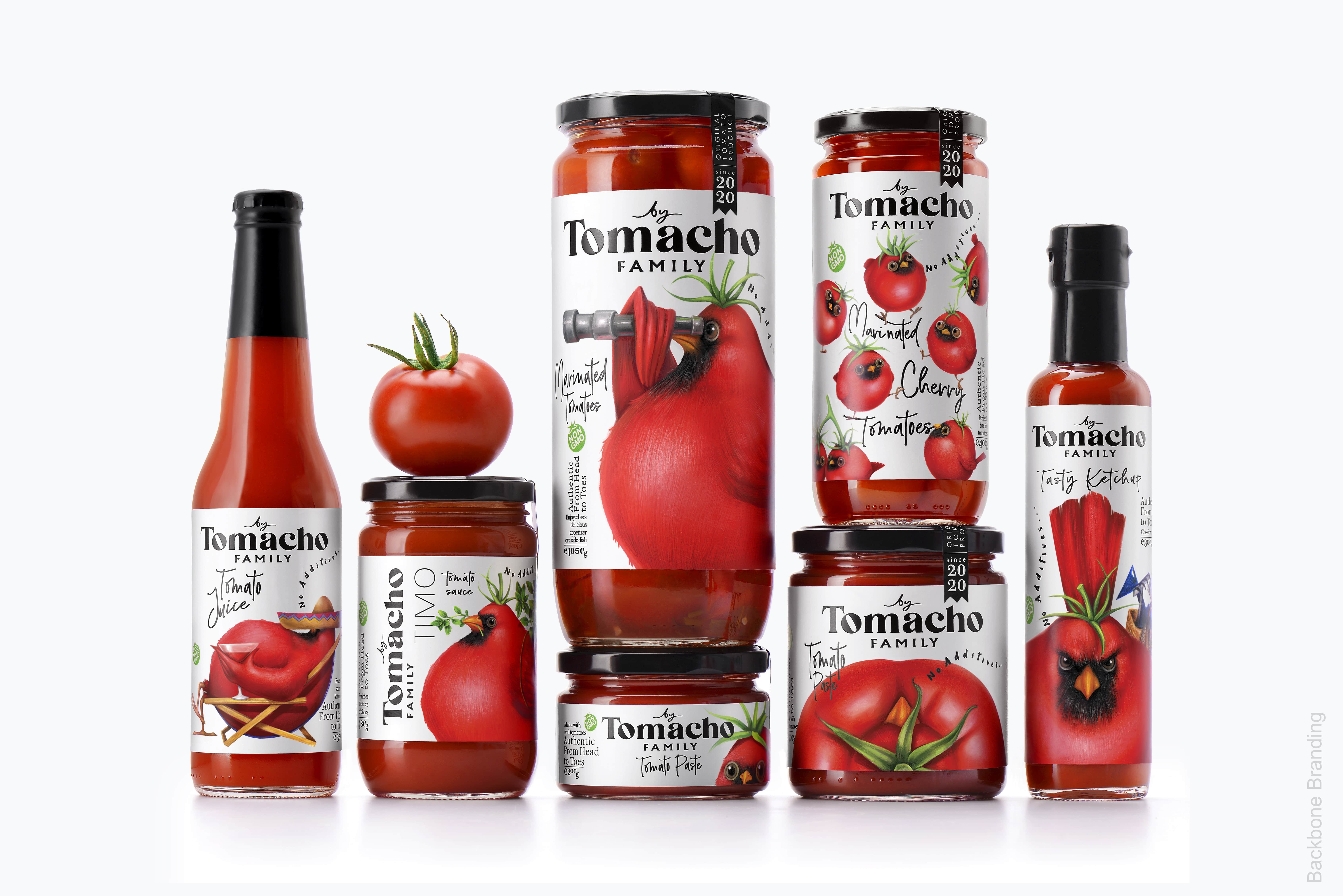 Backbone Branding Help the Tomacho Family of Tomatoes from Head to Toe