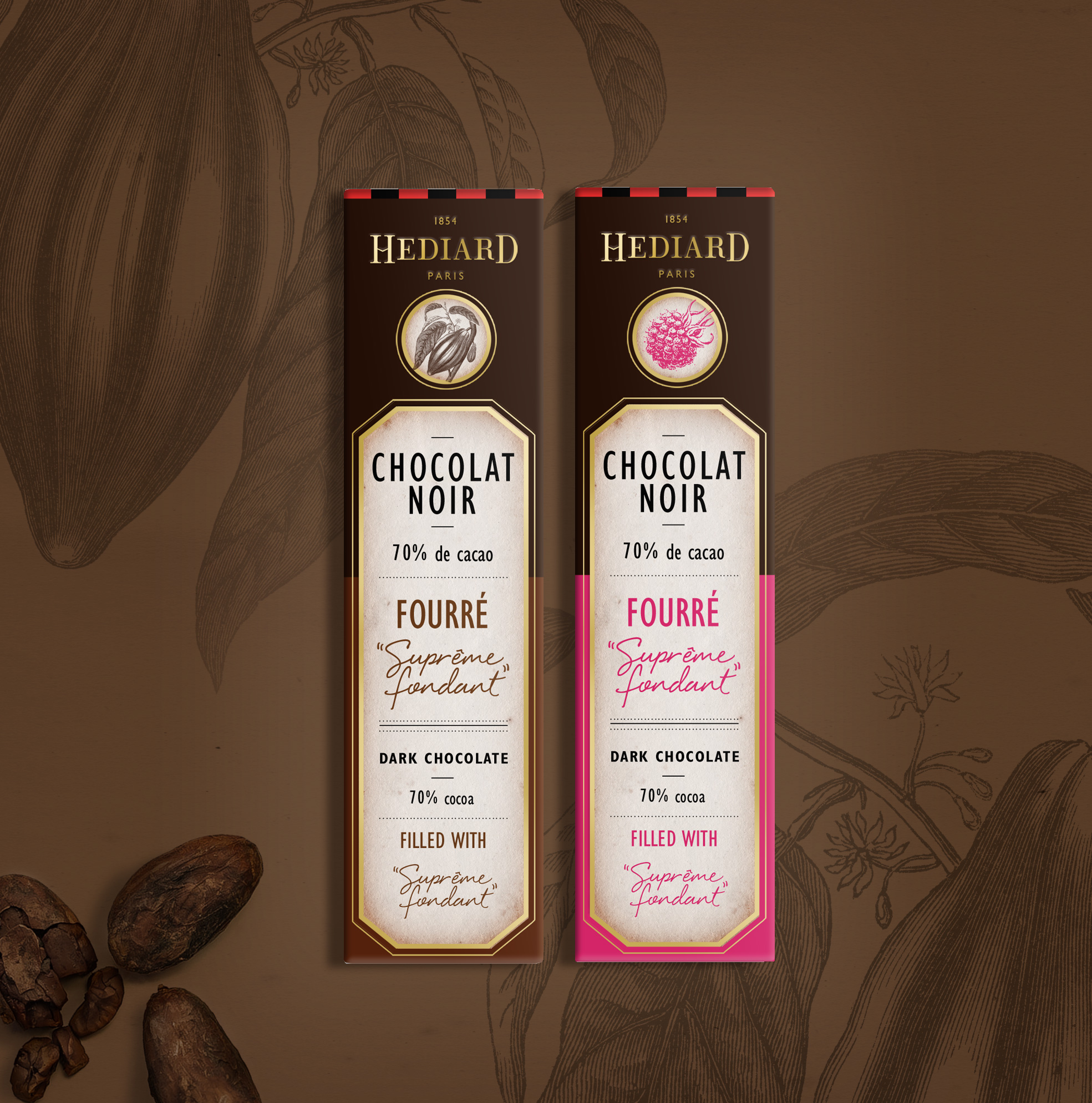 Hediard Luxury Colonial Chocolate Bar Packaging Design by Delatour Design Paris