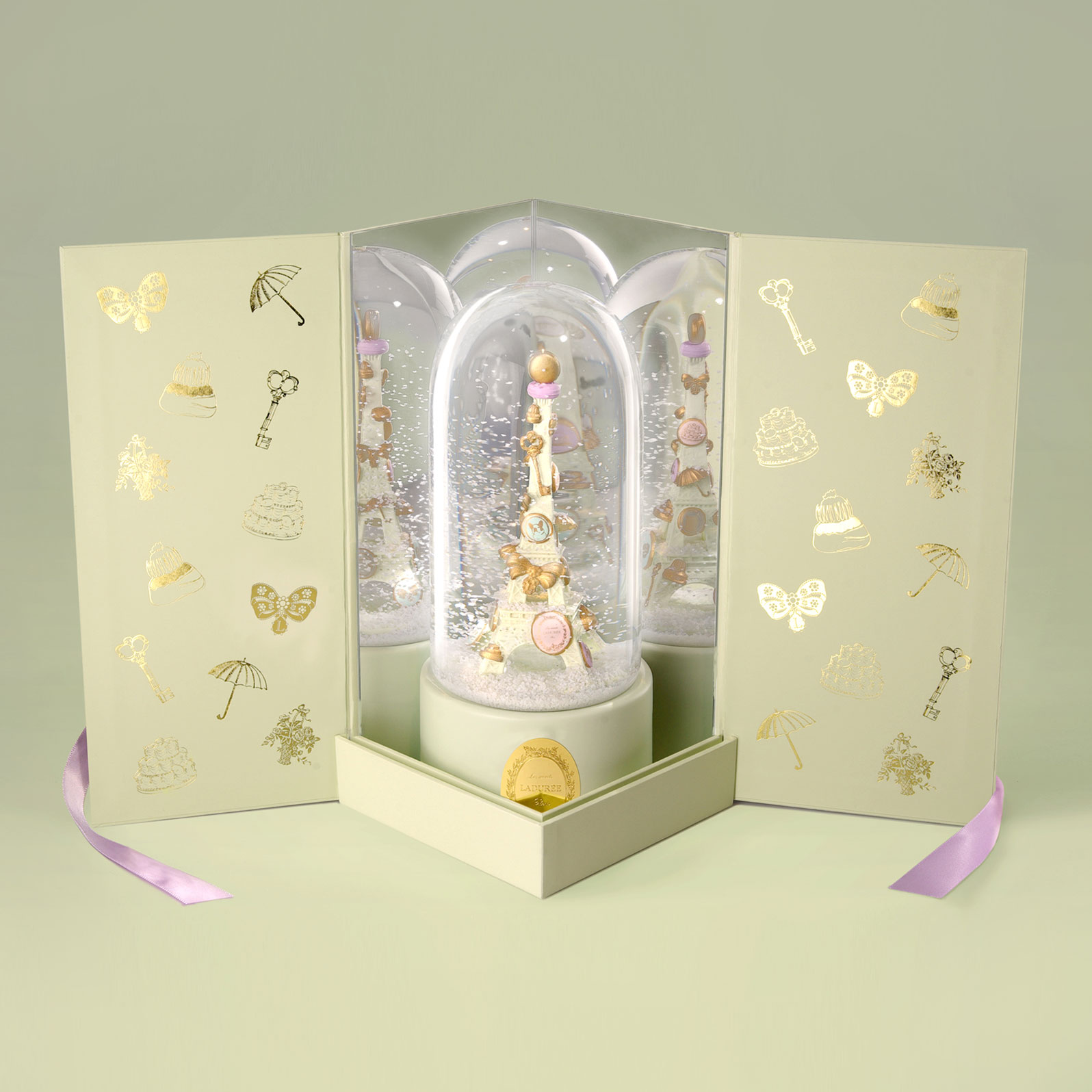 Delatour Design Paris Creates Mirror Case for Laduree Snowglobe