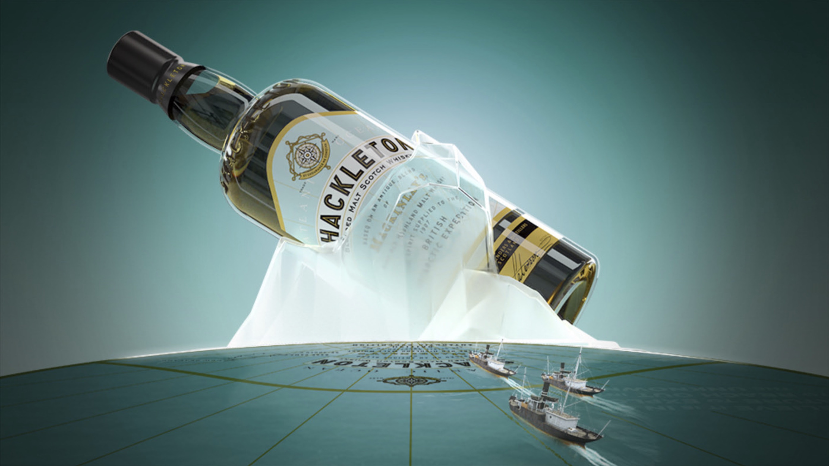 Explore the World of Whisky with Shackleton Bottle Display Created by Huemon Design