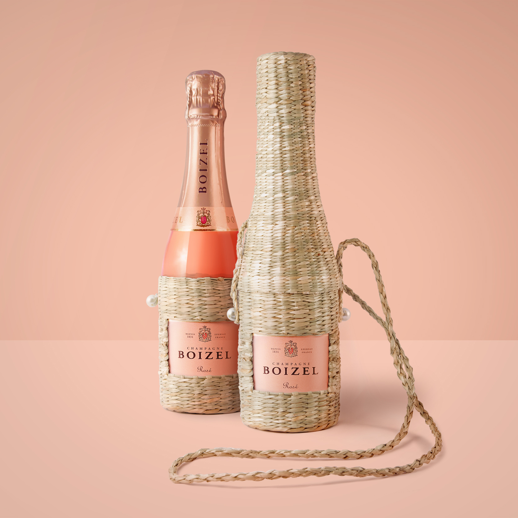 Pink Champagne Picnic-chic Pouch Designed by Delatour Design Paris