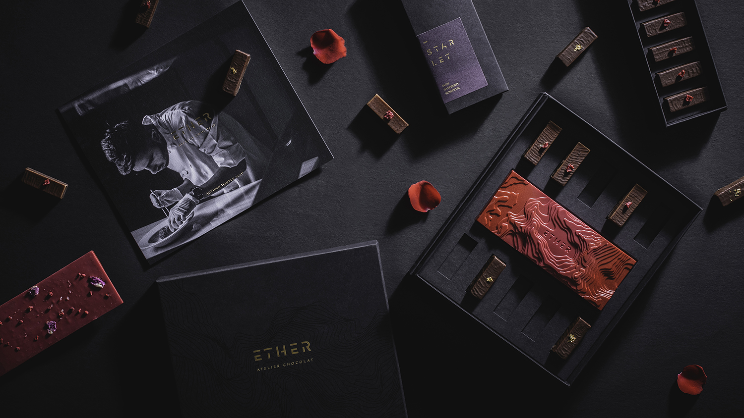 Brand Design for Irresistible Artisanal Ether Atelier Chocolat by Design Stack