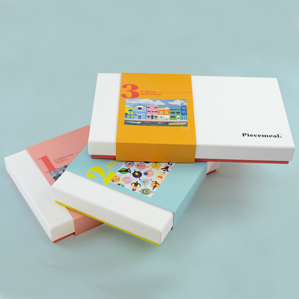 In-house Packaging Design for New Contemporary Jigsaw Puzzle Brand