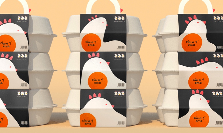 Liquid Flowing Branding for Eggs Created by Creamos