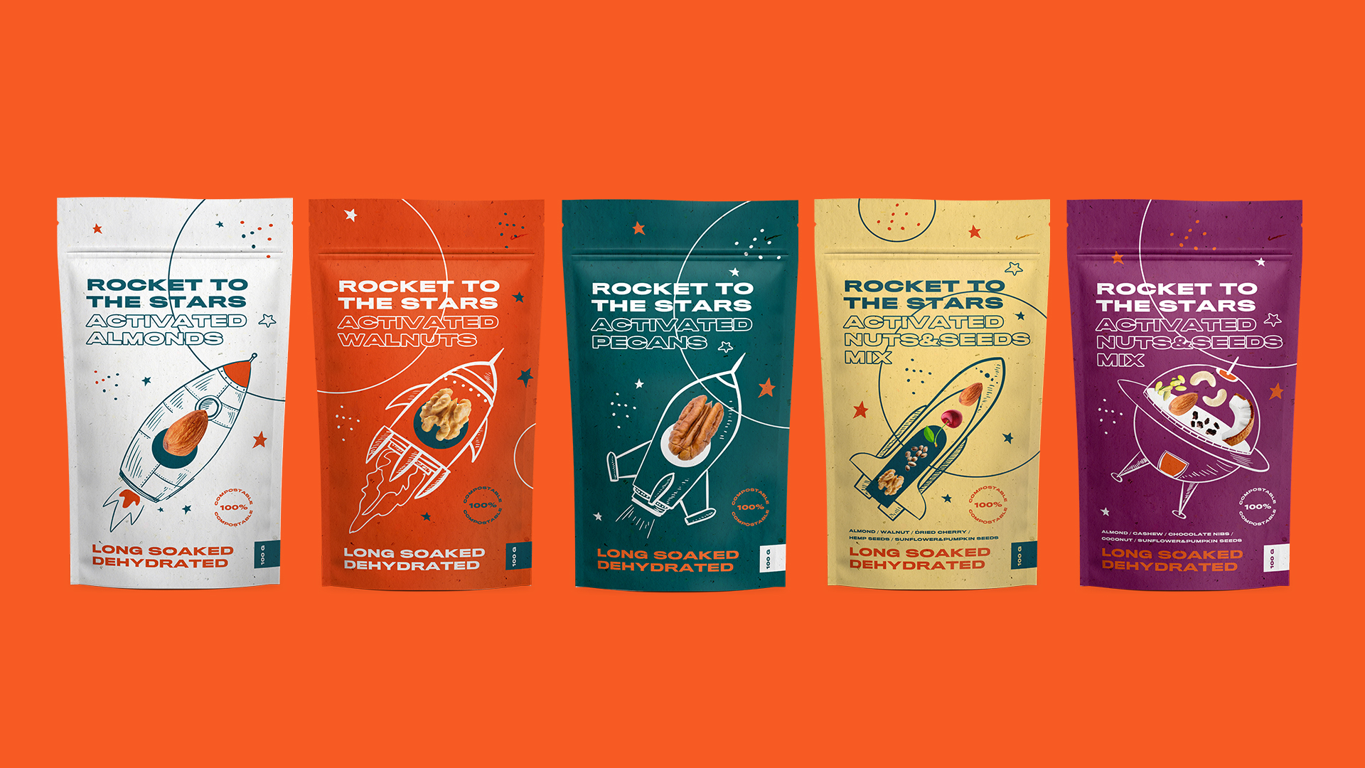 New Activated Nuts and Mixes Brand and Packaging Design for UK Market