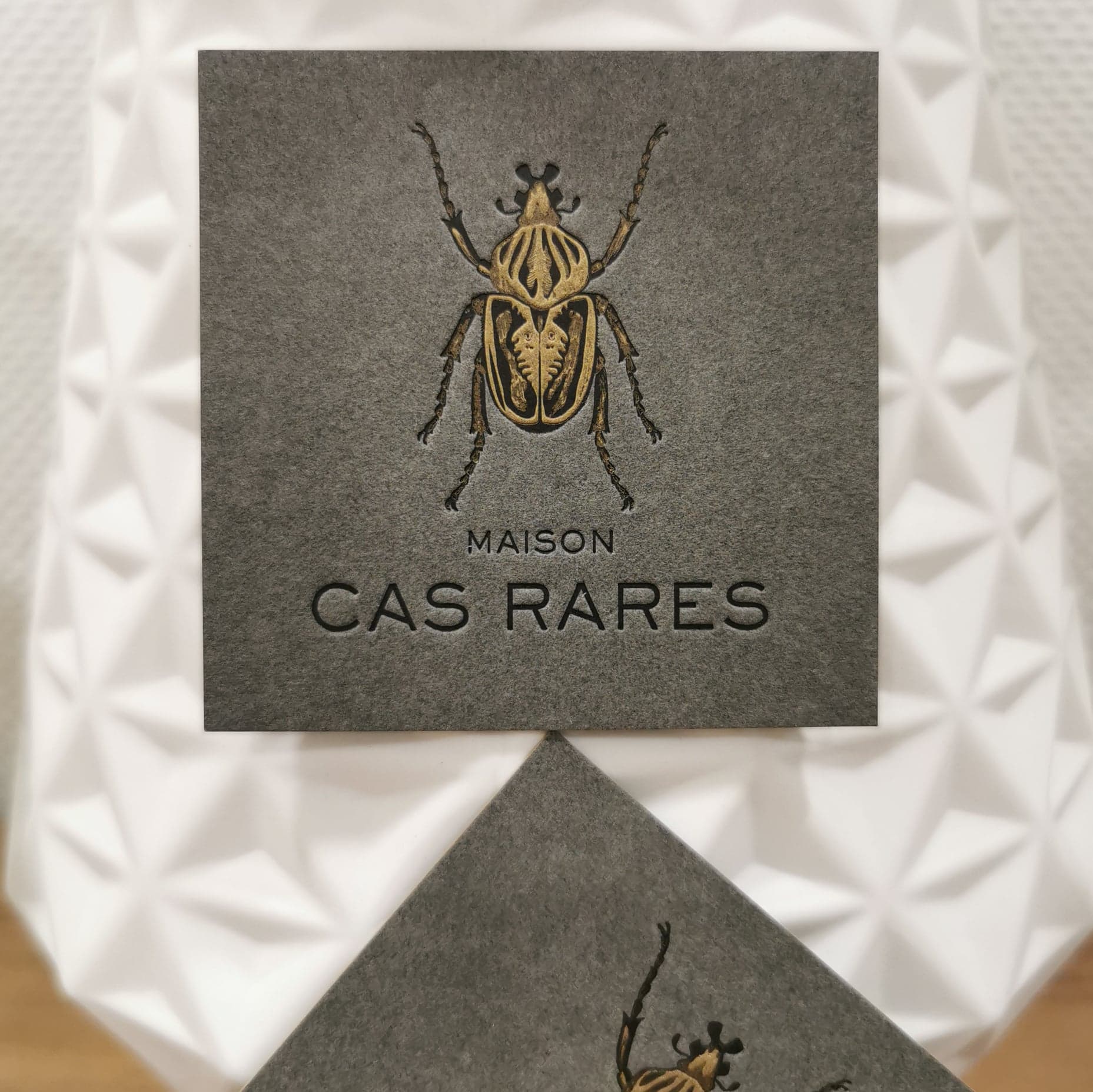 Maison Cas Rare Letterpress Business Card Design by Oeil pour Oeil