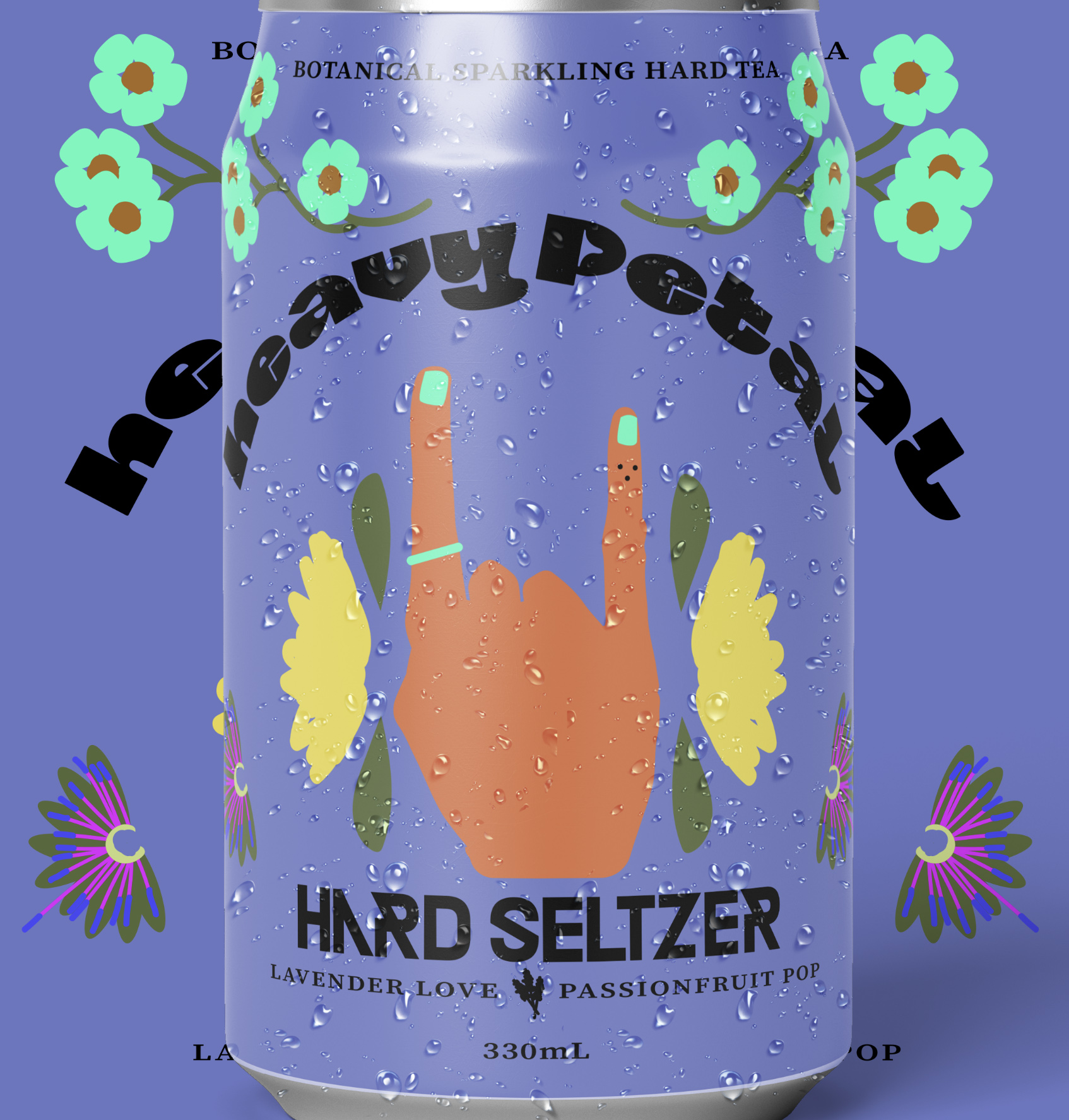 Candybrophy Creates Concept for Heavy Petal Botanical Hard Seltzer Beverage